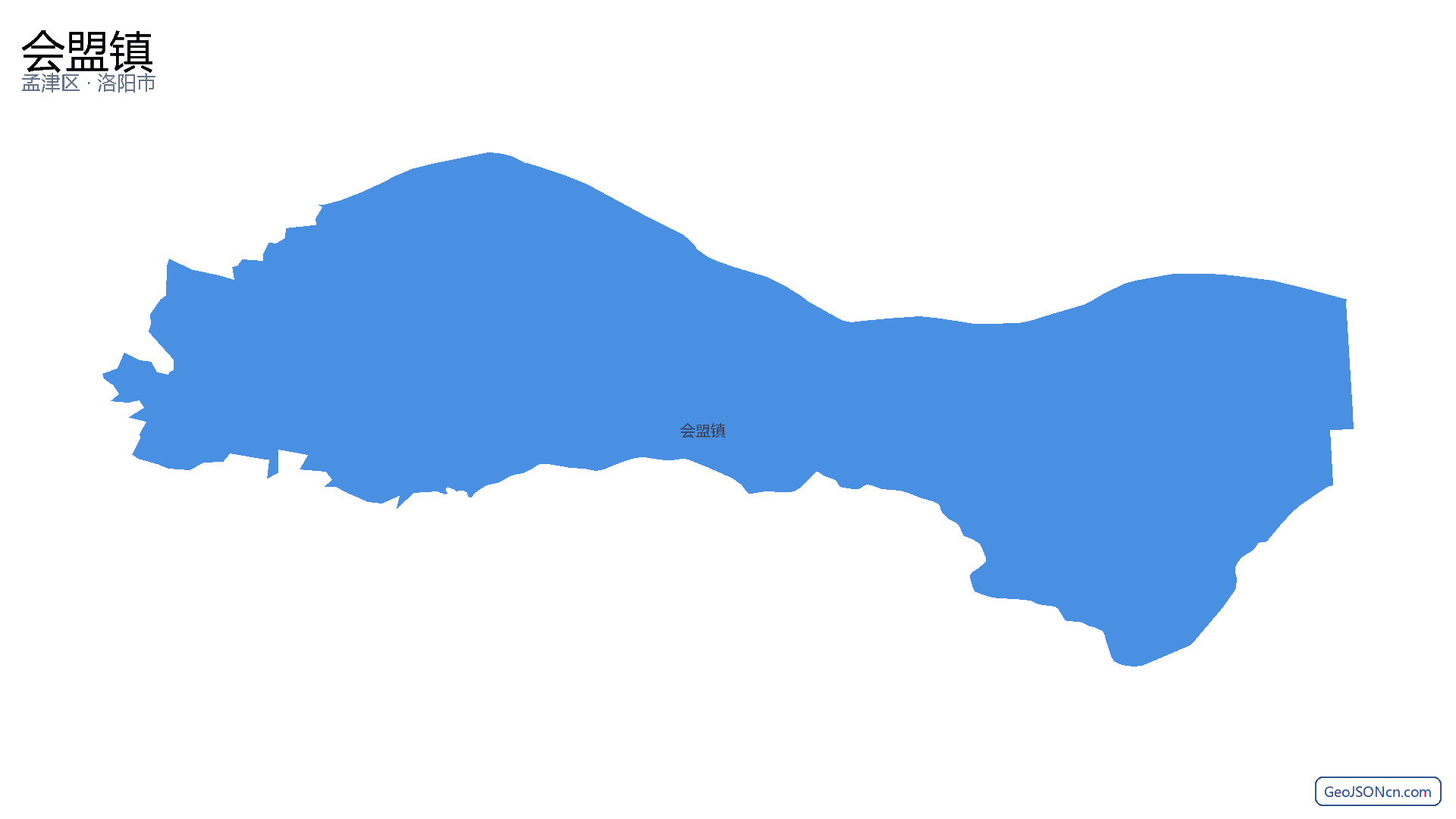 会盟镇行政区划边界地图(孟津区·洛阳市),提供GeoJSON、SHP矢量边界数据下载及高清地图大图(PNG/JPG) - GeoJSONcn.com