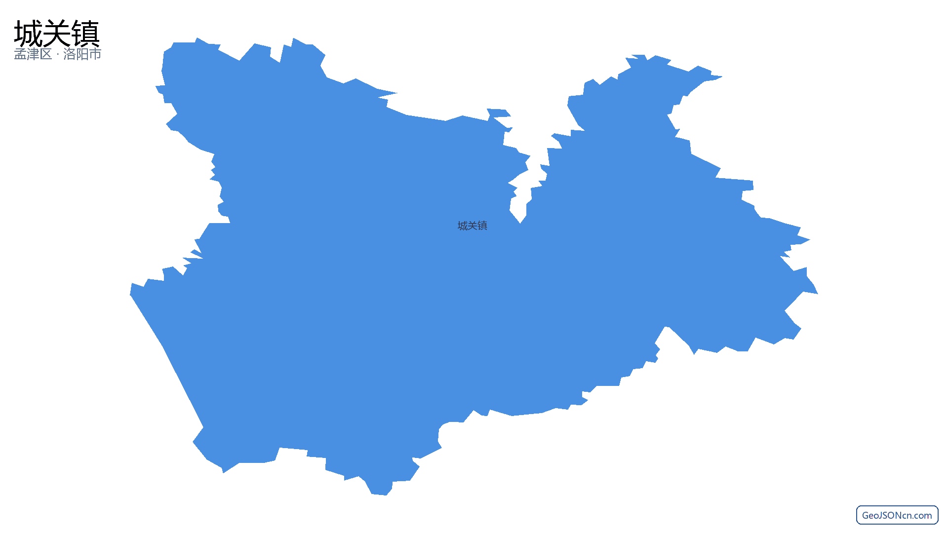 城关镇行政区划边界地图（孟津区·洛阳市）,提供GeoJSON、SHP矢量边界数据下载及高清地图大图(PNG/JPG) - GeoJSONcn.com