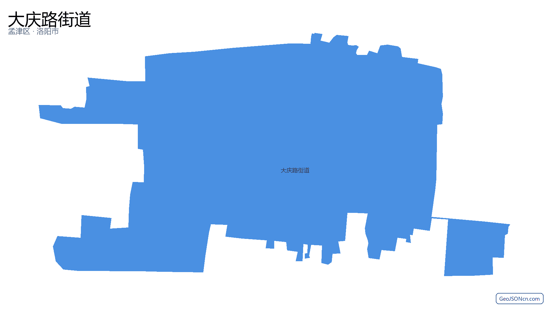 大庆路街道行政区划边界地图（孟津区·洛阳市）,提供GeoJSON、SHP矢量边界数据下载及高清地图大图(PNG/JPG) - GeoJSONcn.com
