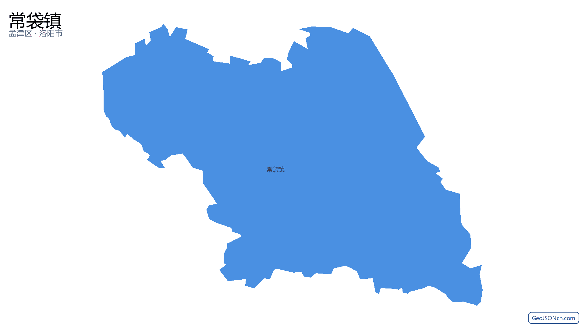 常袋镇行政区划边界地图(孟津区·洛阳市),提供GeoJSON、SHP矢量边界数据下载及高清地图大图(PNG/JPG) - GeoJSONcn.com