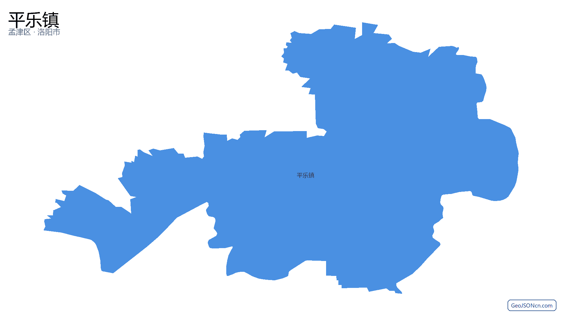 平乐镇行政区划边界地图（孟津区·洛阳市）,提供GeoJSON、SHP矢量边界数据下载及高清地图大图(PNG/JPG) - GeoJSONcn.com