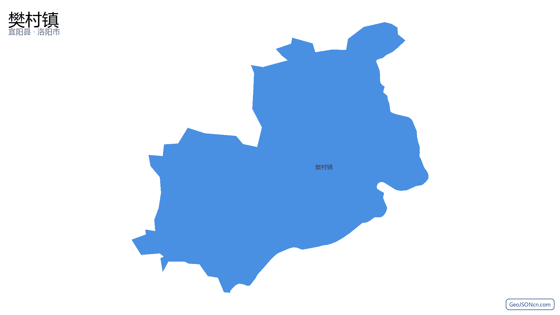 樊村镇行政区划边界地图(宜阳县·洛阳市),提供GeoJSON、SHP矢量边界数据下载及高清地图大图(PNG/JPG) - GeoJSONcn.com