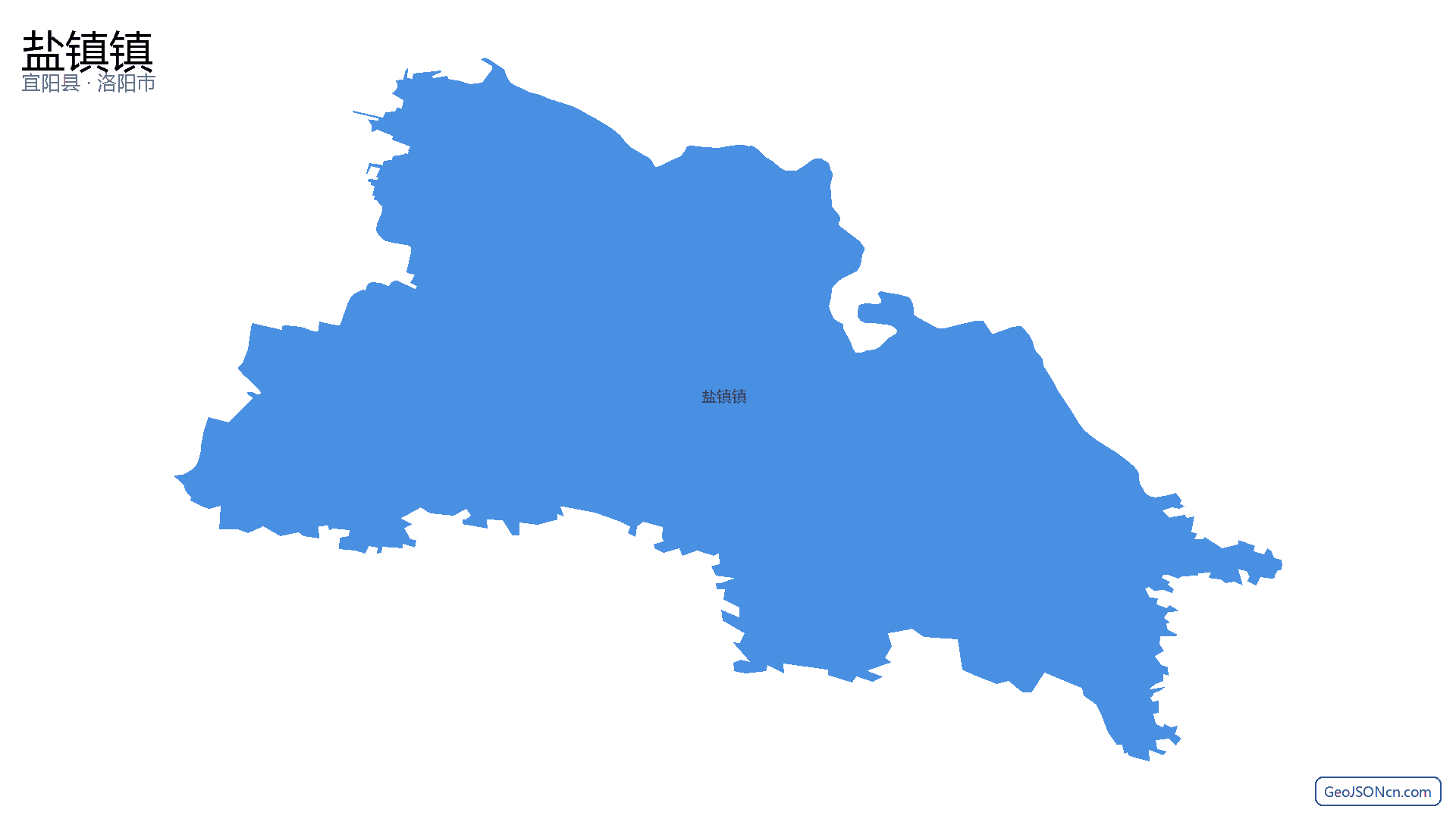 盐镇镇行政区划边界地图（宜阳县·洛阳市）,提供GeoJSON、SHP矢量边界数据下载及高清地图大图(PNG/JPG) - GeoJSONcn.com