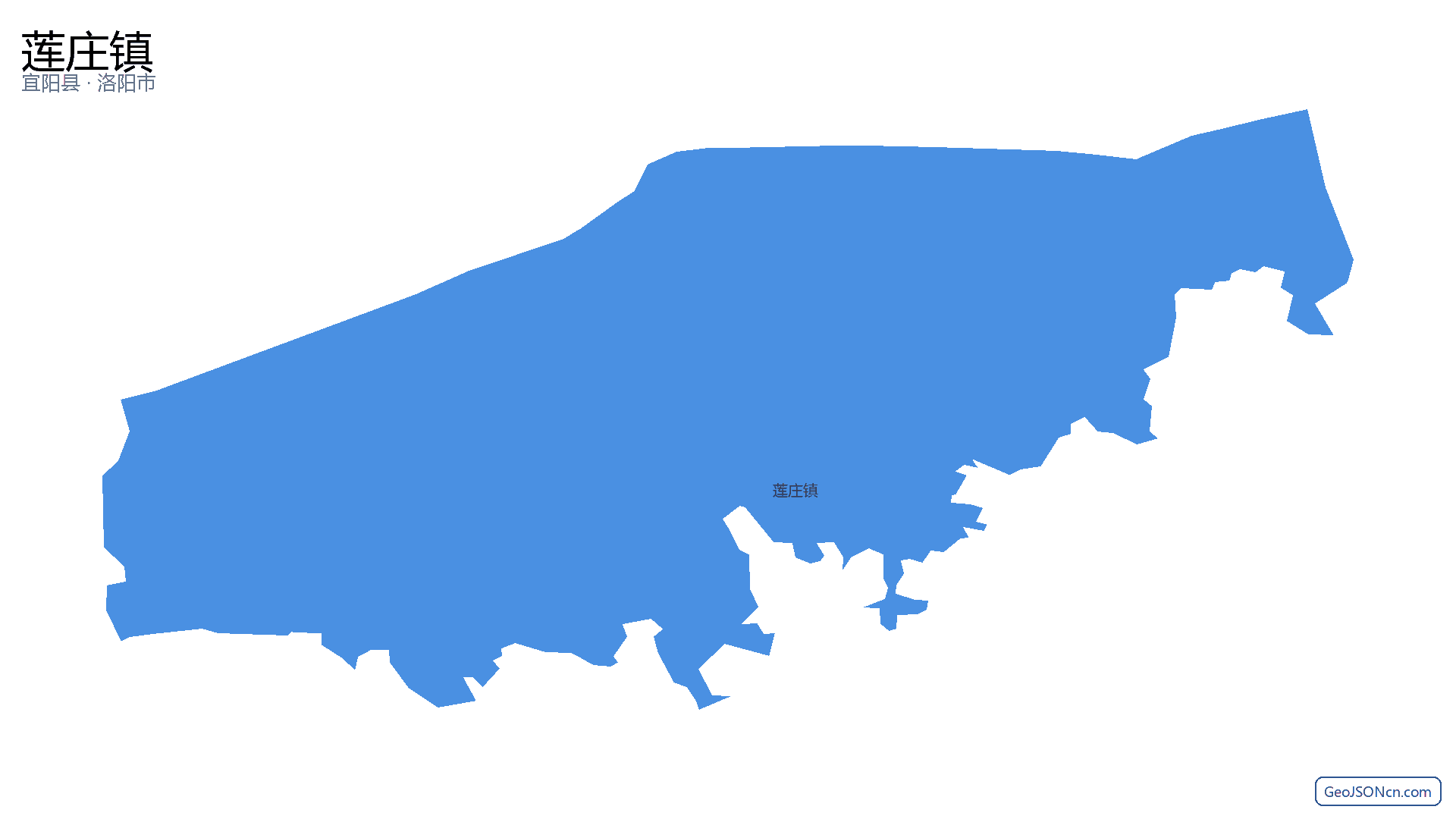莲庄镇行政区划边界地图（宜阳县·洛阳市）,提供GeoJSON、SHP矢量边界数据下载及高清地图大图(PNG/JPG) - GeoJSONcn.com