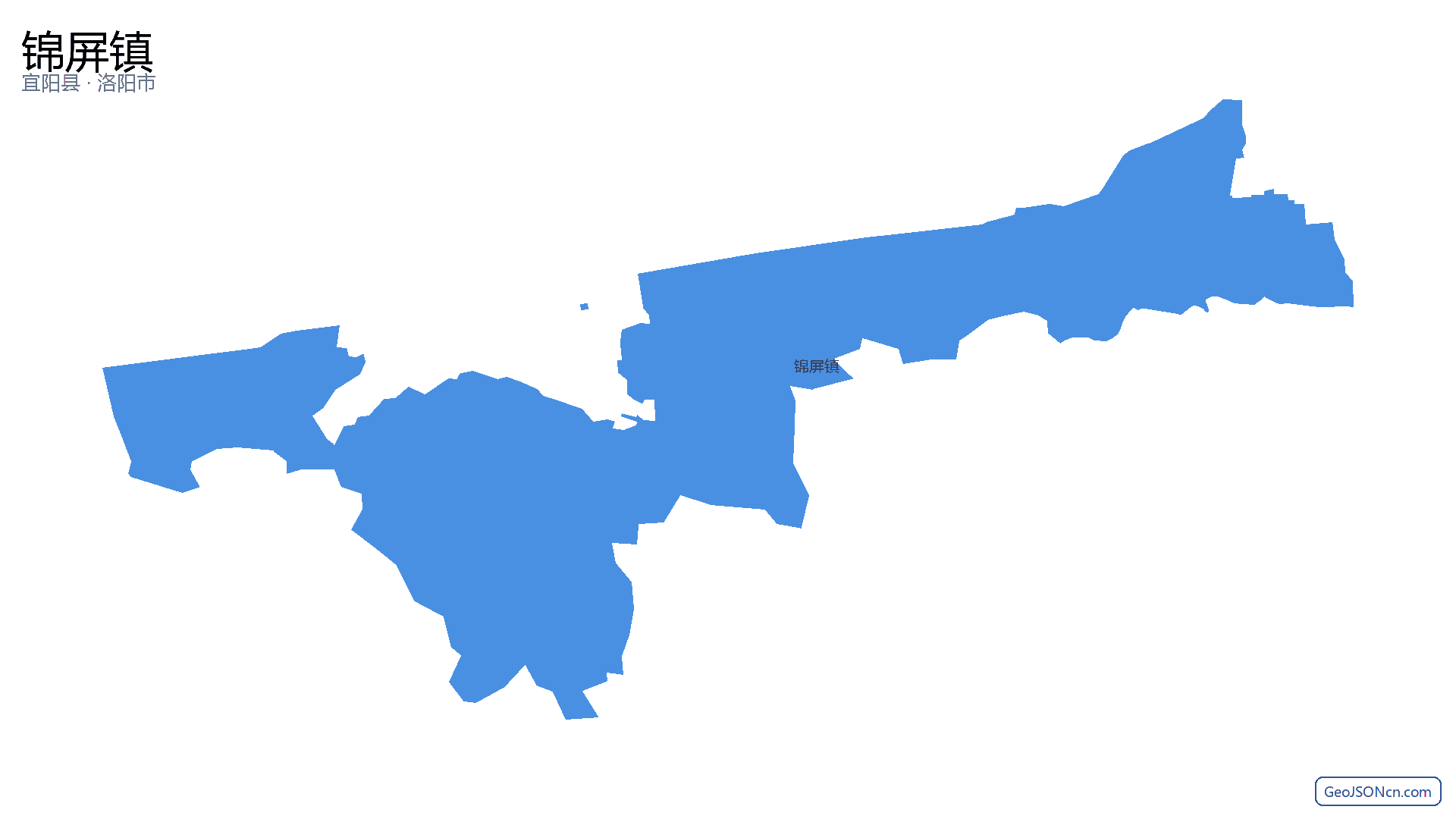 锦屏镇行政区划边界地图（宜阳县·洛阳市）,提供GeoJSON、SHP矢量边界数据下载及高清地图大图(PNG/JPG) - GeoJSONcn.com