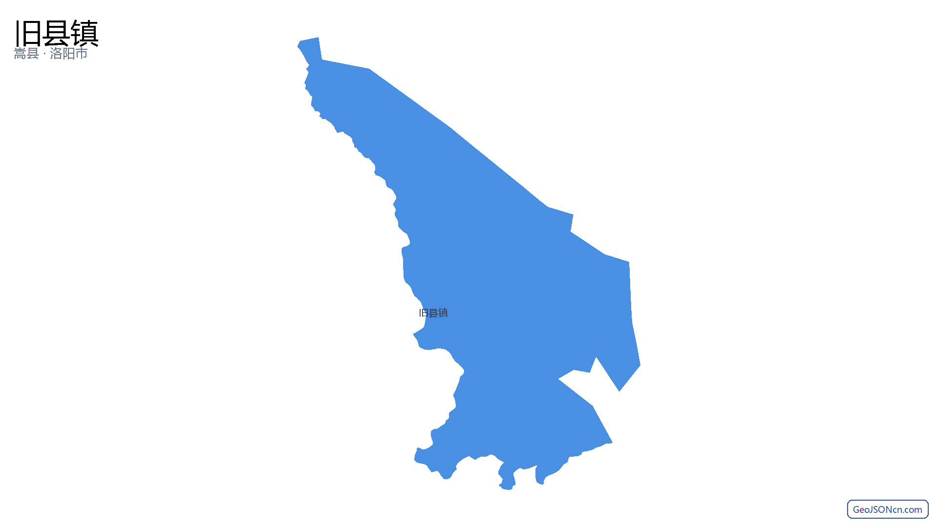 旧县镇行政区划边界地图(嵩县·洛阳市),提供GeoJSON、SHP矢量边界数据下载及高清地图大图(PNG/JPG) - GeoJSONcn.com