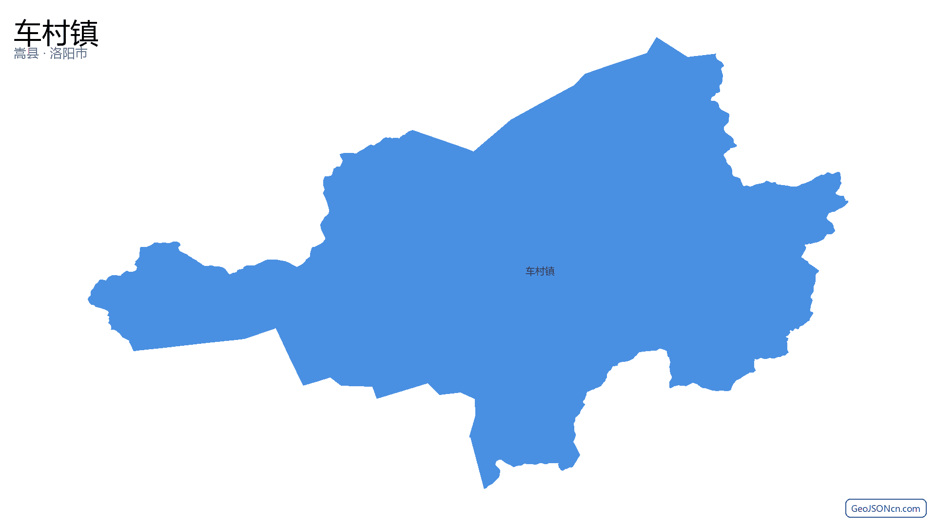 车村镇行政区划边界地图（嵩县·洛阳市）,提供GeoJSON、SHP矢量边界数据下载及高清地图大图(PNG/JPG) - GeoJSONcn.com