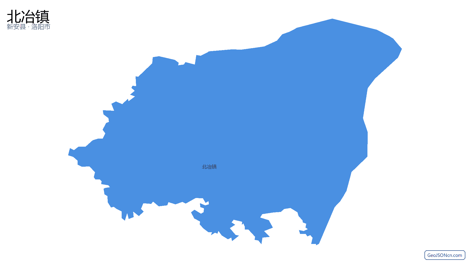 北冶镇行政区划边界地图(新安县·洛阳市),提供GeoJSON、SHP矢量边界数据下载及高清地图大图(PNG/JPG) - GeoJSONcn.com