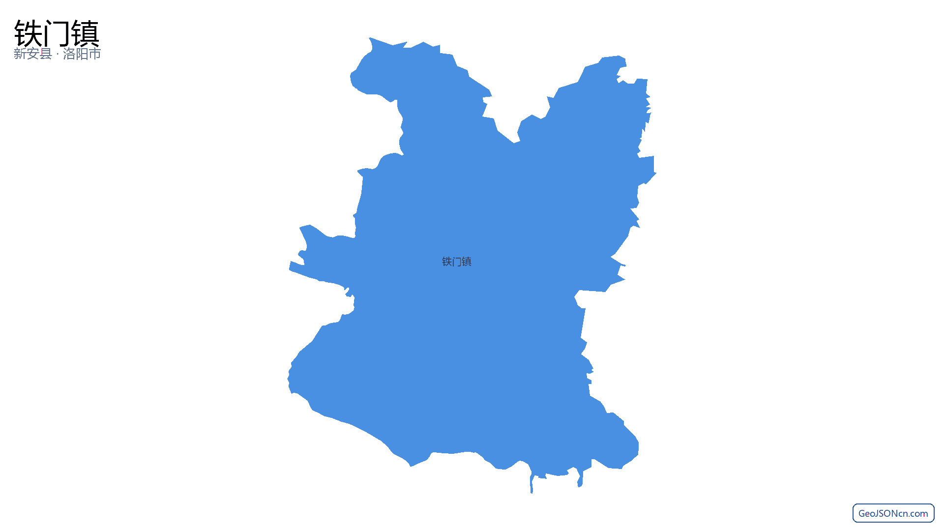 铁门镇行政区划边界地图(新安县·洛阳市),提供GeoJSON、SHP矢量边界数据下载及高清地图大图(PNG/JPG) - GeoJSONcn.com