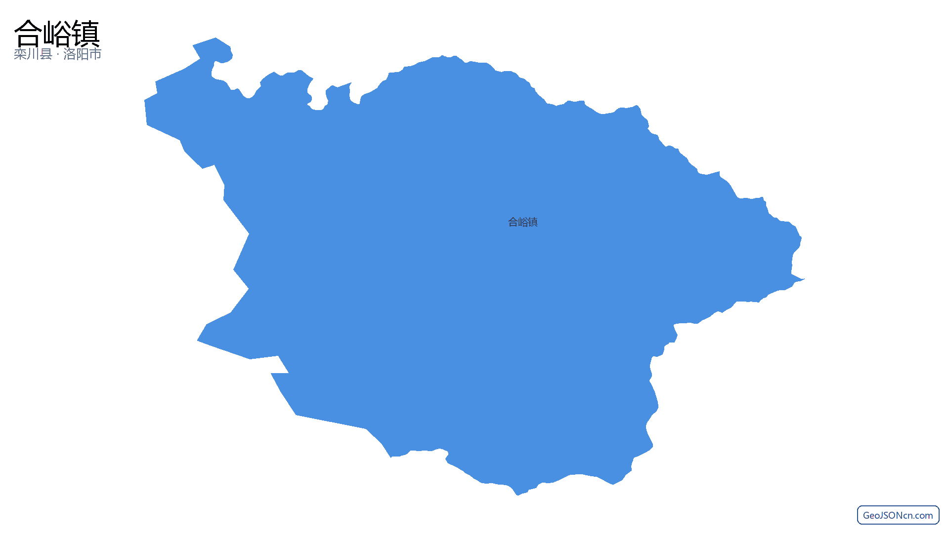 合峪镇行政区划边界地图（栾川县·洛阳市）,提供GeoJSON、SHP矢量边界数据下载及高清地图大图(PNG/JPG) - GeoJSONcn.com