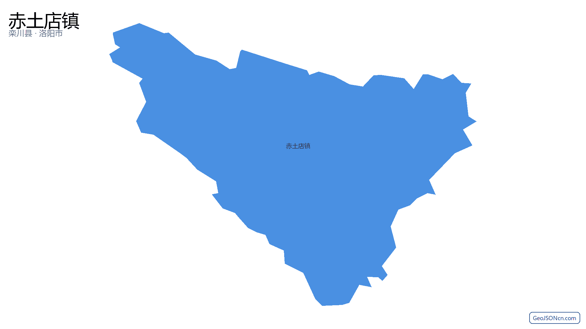 赤土店镇行政区划边界地图（栾川县·洛阳市）,提供GeoJSON、SHP矢量边界数据下载及高清地图大图(PNG/JPG) - GeoJSONcn.com