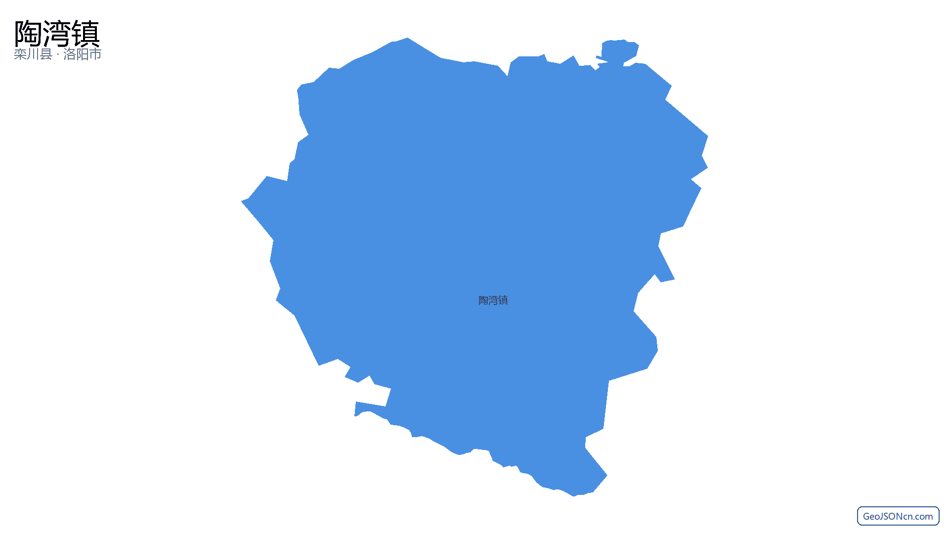 陶湾镇行政区划边界地图(栾川县·洛阳市),提供GeoJSON、SHP矢量边界数据下载及高清地图大图(PNG/JPG) - GeoJSONcn.com