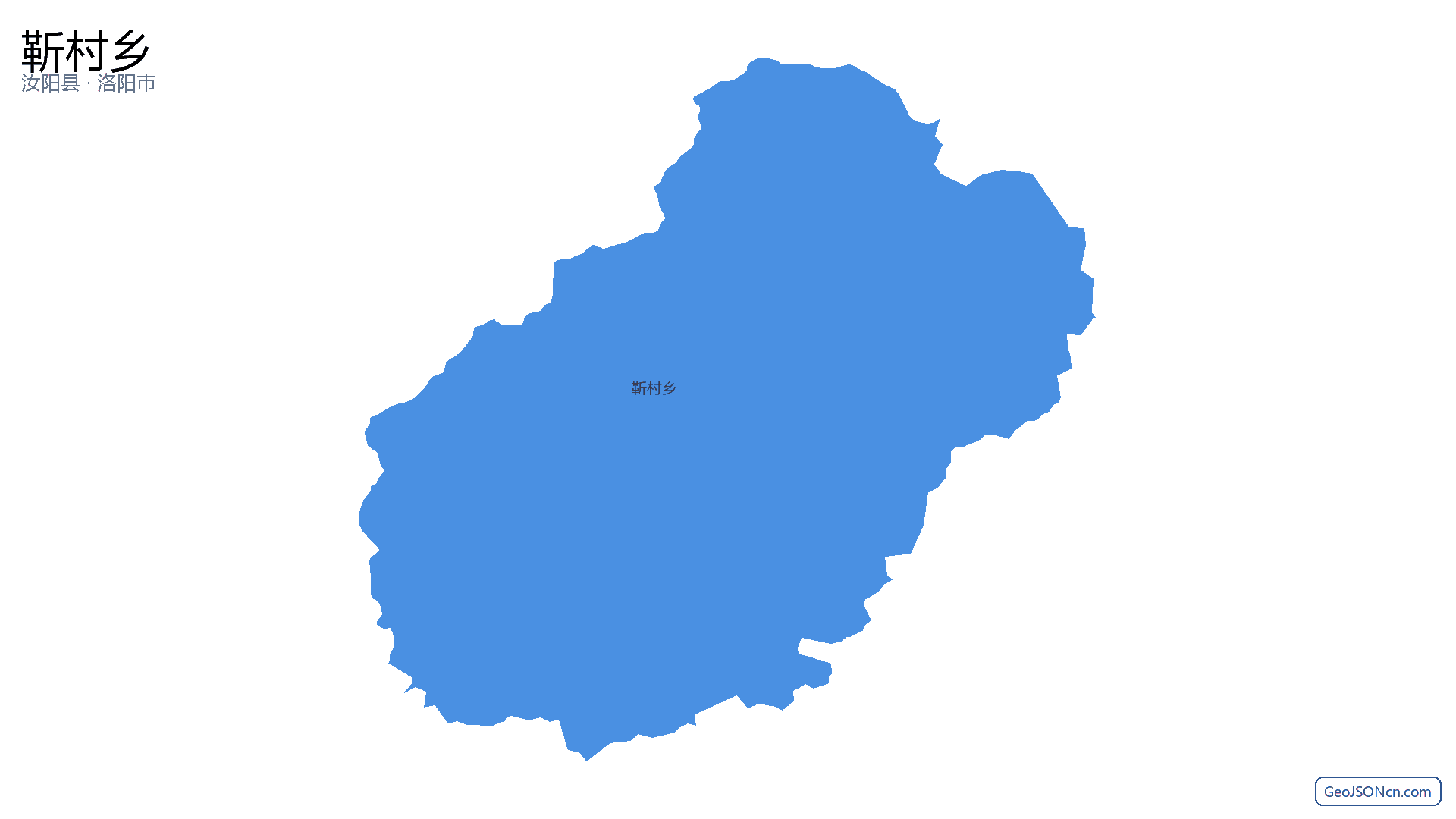 靳村乡行政区划边界地图（汝阳县·洛阳市）,提供GeoJSON、SHP矢量边界数据下载及高清地图大图(PNG/JPG) - GeoJSONcn.com