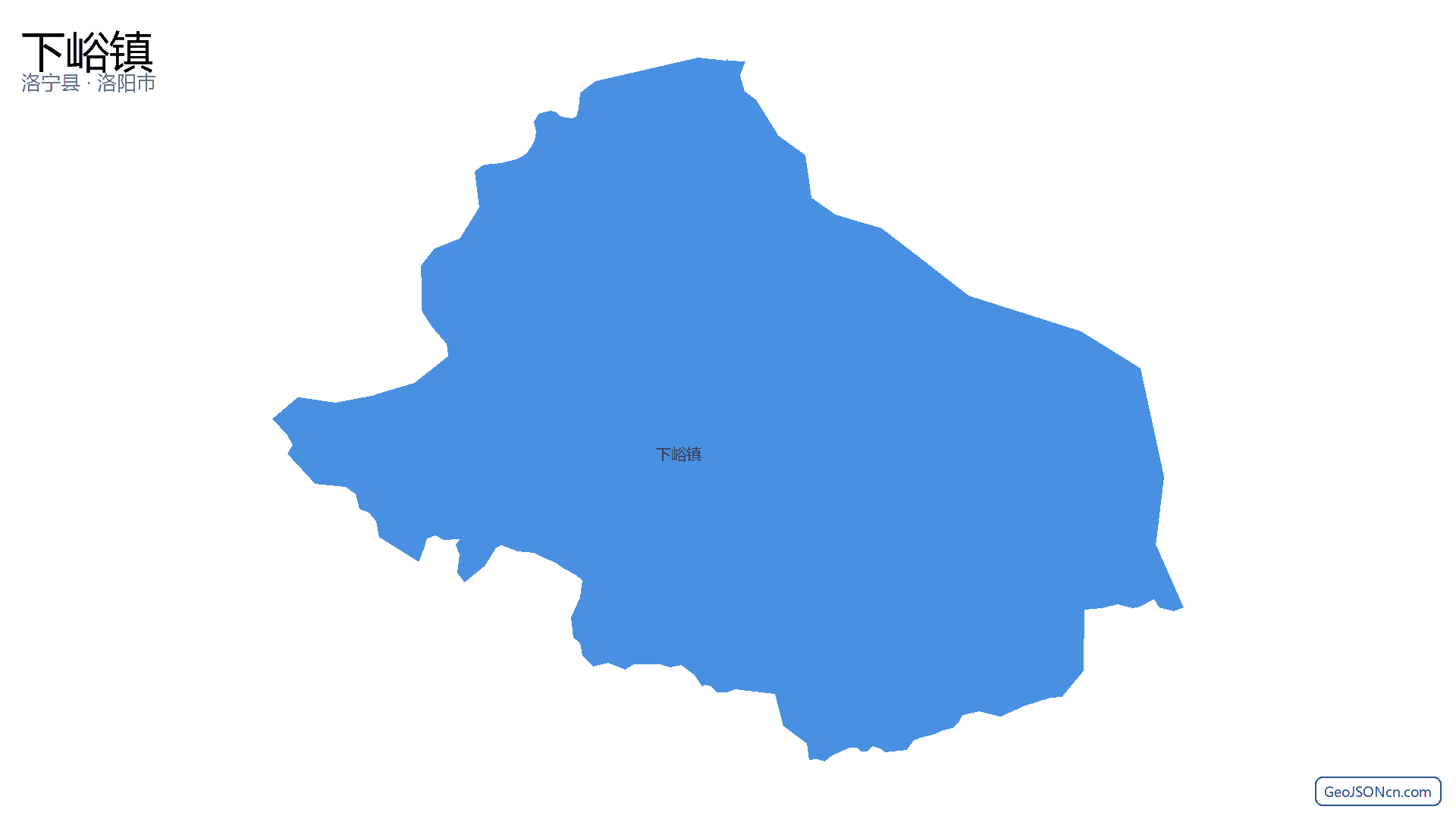 下峪镇行政区划边界地图(洛宁县·洛阳市),提供GeoJSON、SHP矢量边界数据下载及高清地图大图(PNG/JPG) - GeoJSONcn.com