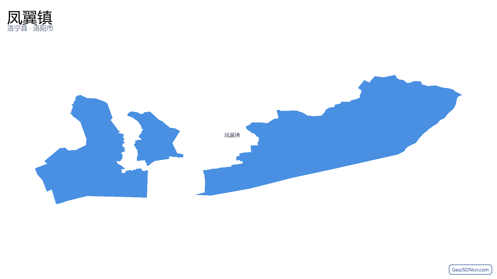 凤翼镇行政区划边界地图(洛宁县·洛阳市),提供GeoJSON、SHP矢量边界数据下载及高清地图大图(PNG/JPG) - GeoJSONcn.com