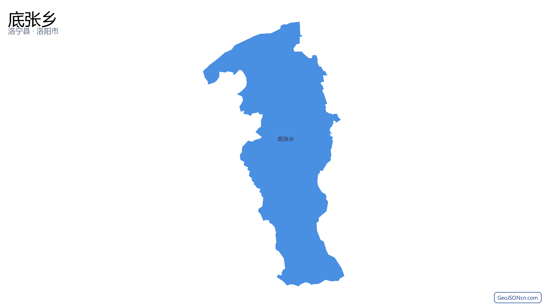 底张乡行政区划边界地图(洛宁县·洛阳市),提供GeoJSON、SHP矢量边界数据下载及高清地图大图(PNG/JPG) - GeoJSONcn.com