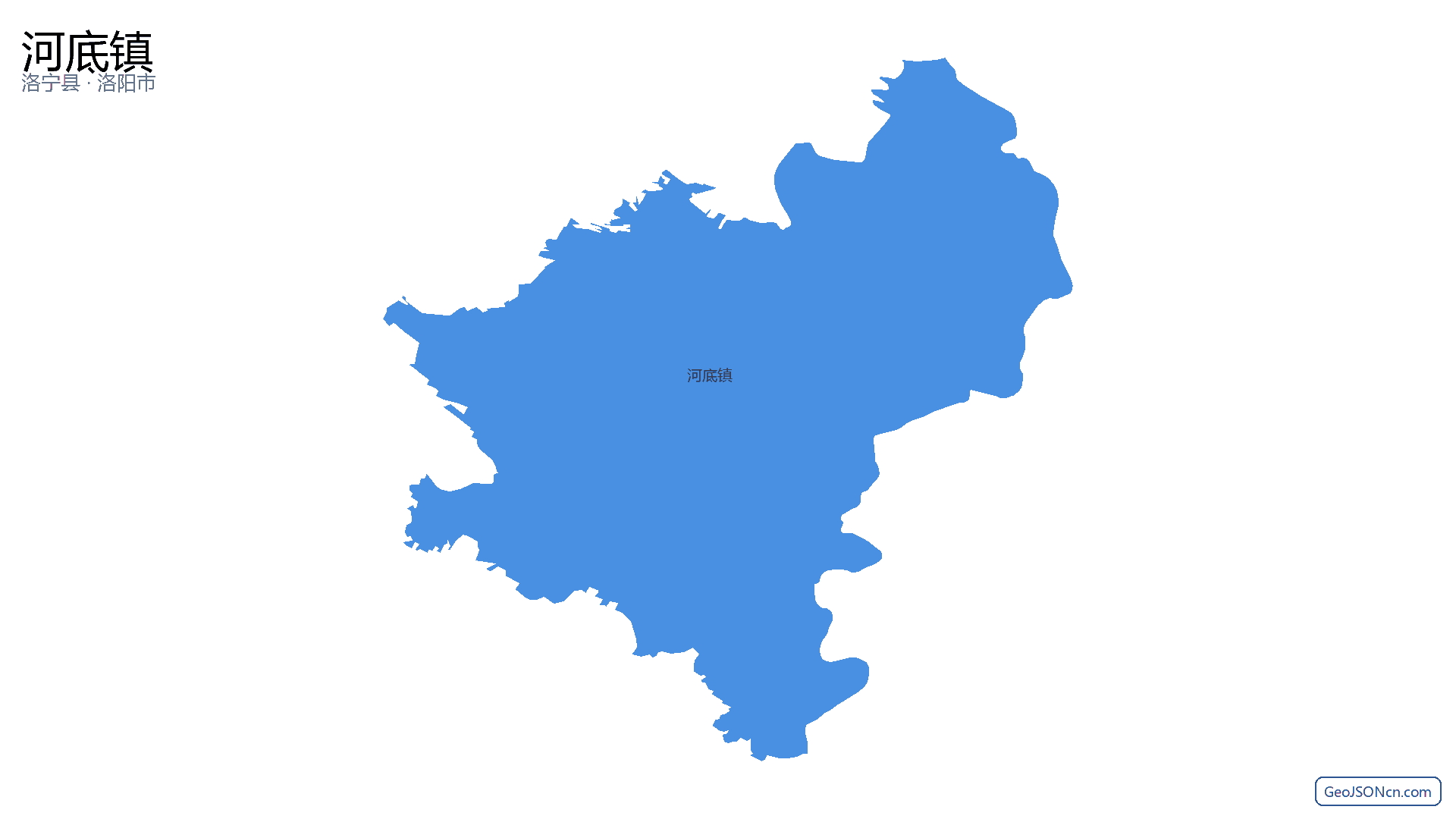 河底镇行政区划边界地图(洛宁县·洛阳市),提供GeoJSON、SHP矢量边界数据下载及高清地图大图(PNG/JPG) - GeoJSONcn.com
