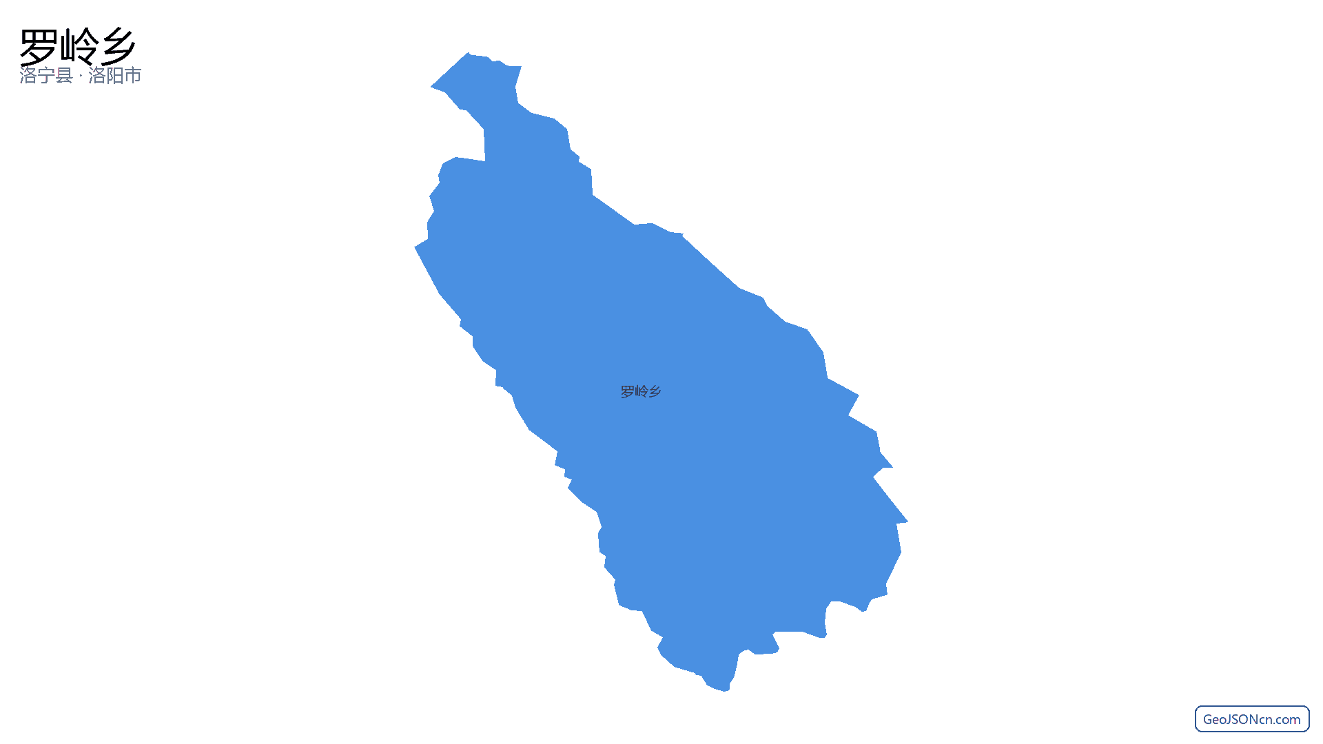 罗岭乡行政区划边界地图（洛宁县·洛阳市）,提供GeoJSON、SHP矢量边界数据下载及高清地图大图(PNG/JPG) - GeoJSONcn.com