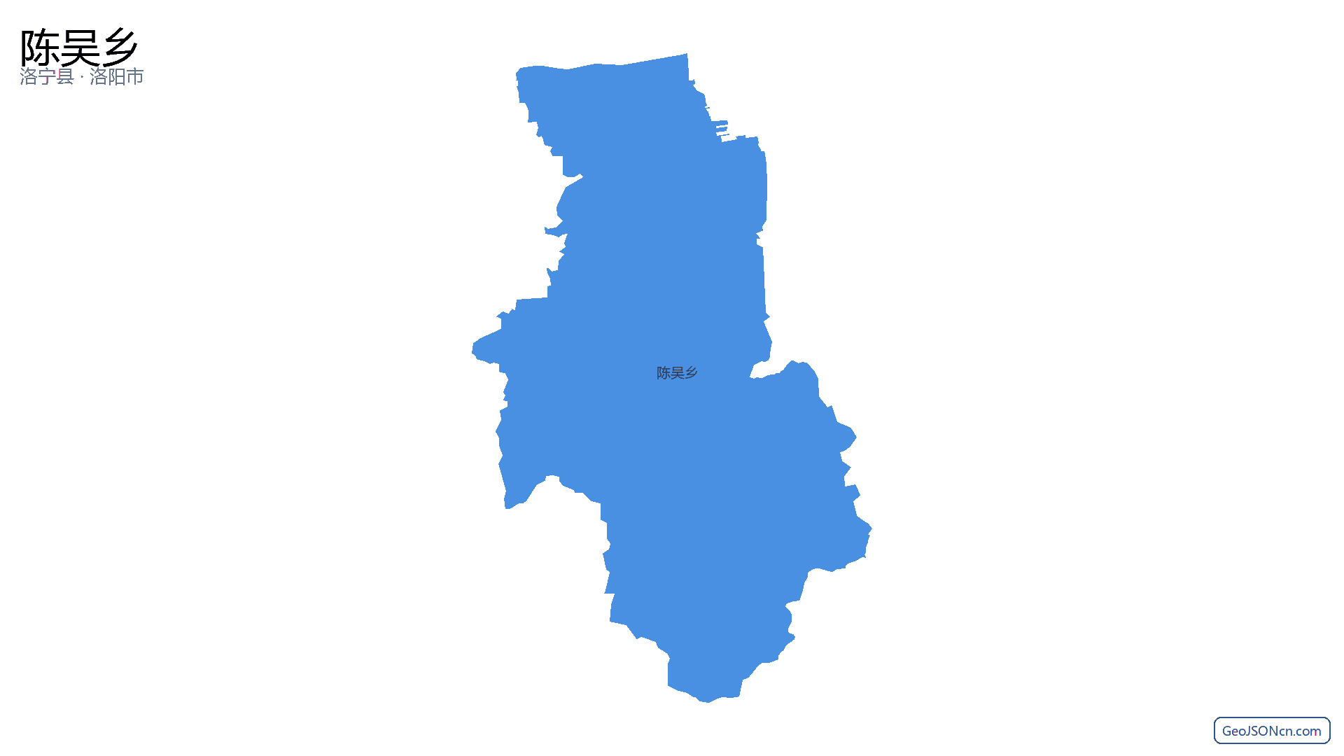 陈吴乡行政区划边界地图(洛宁县·洛阳市),提供GeoJSON、SHP矢量边界数据下载及高清地图大图(PNG/JPG) - GeoJSONcn.com