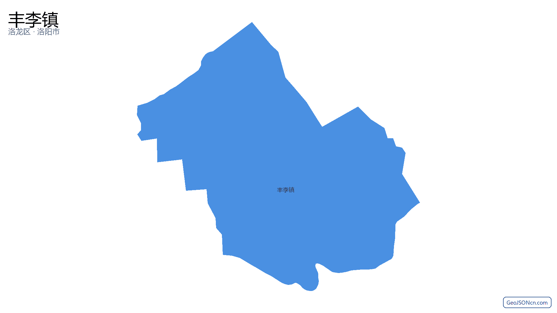 丰李镇行政区划边界地图（洛龙区·洛阳市）,提供GeoJSON、SHP矢量边界数据下载及高清地图大图(PNG/JPG) - GeoJSONcn.com