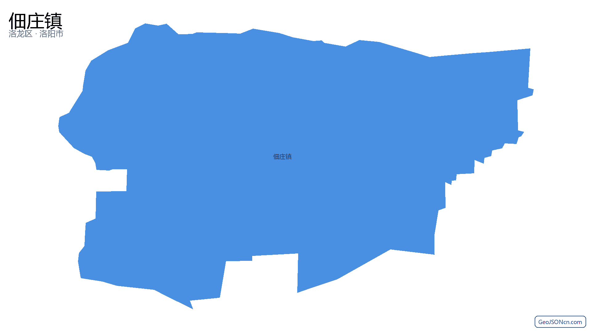 佃庄镇行政区划边界地图（洛龙区·洛阳市）,提供GeoJSON、SHP矢量边界数据下载及高清地图大图(PNG/JPG) - GeoJSONcn.com