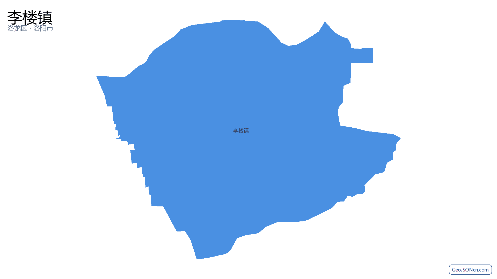李楼镇行政区划边界地图（洛龙区·洛阳市）,提供GeoJSON、SHP矢量边界数据下载及高清地图大图(PNG/JPG) - GeoJSONcn.com