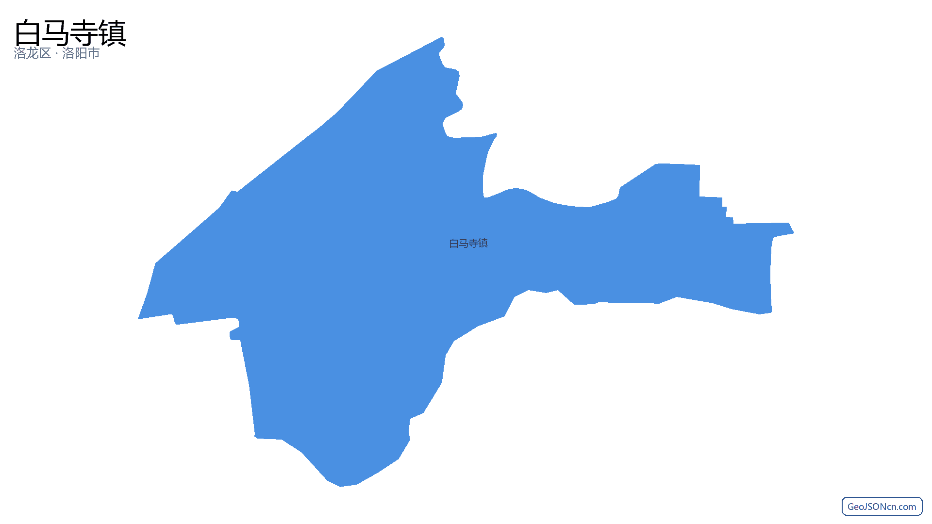 白马寺镇行政区划边界地图(洛龙区·洛阳市),提供GeoJSON、SHP矢量边界数据下载及高清地图大图(PNG/JPG) - GeoJSONcn.com