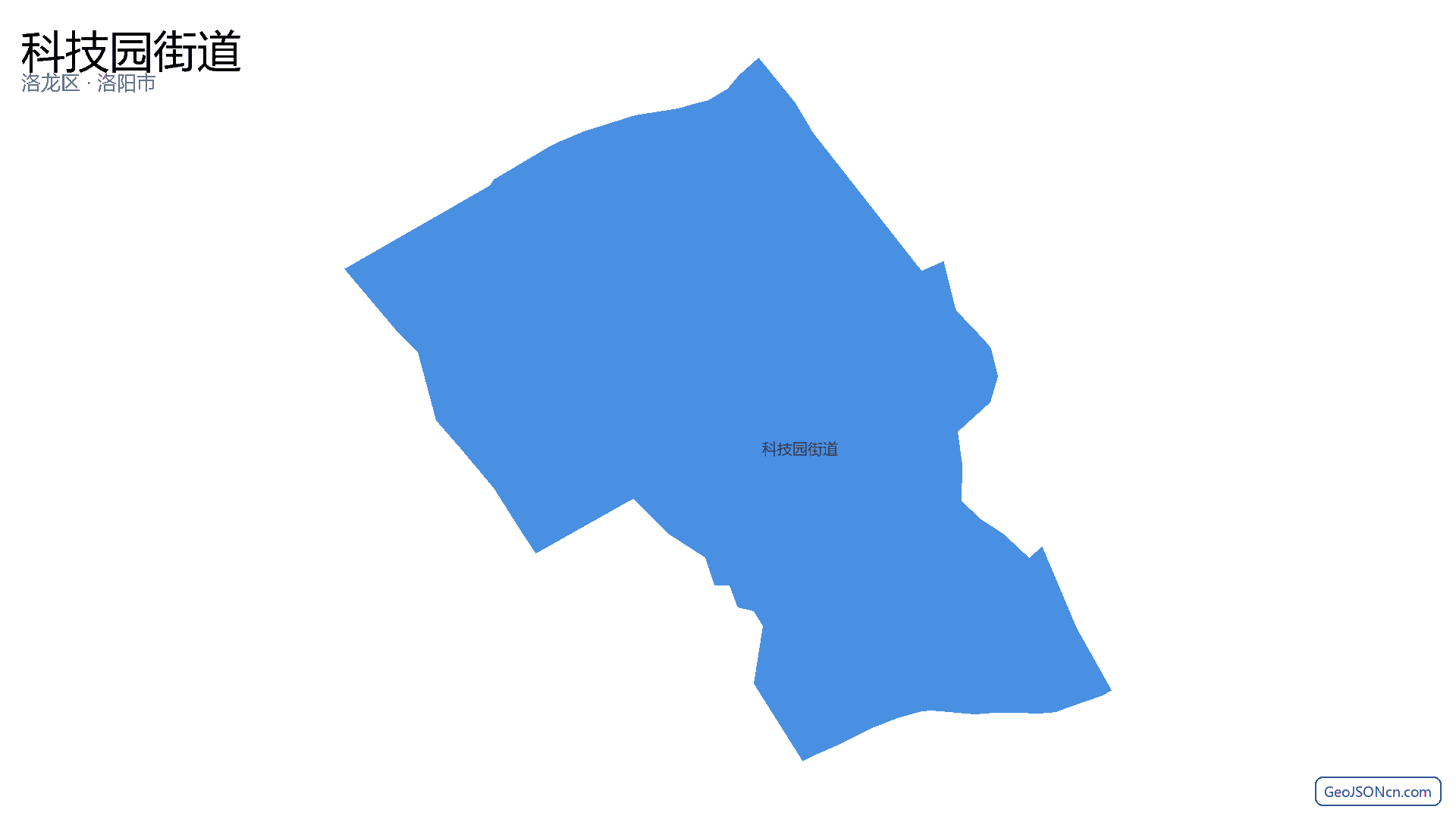 科技园街道行政区划边界地图(洛龙区·洛阳市),提供GeoJSON、SHP矢量边界数据下载及高清地图大图(PNG/JPG) - GeoJSONcn.com