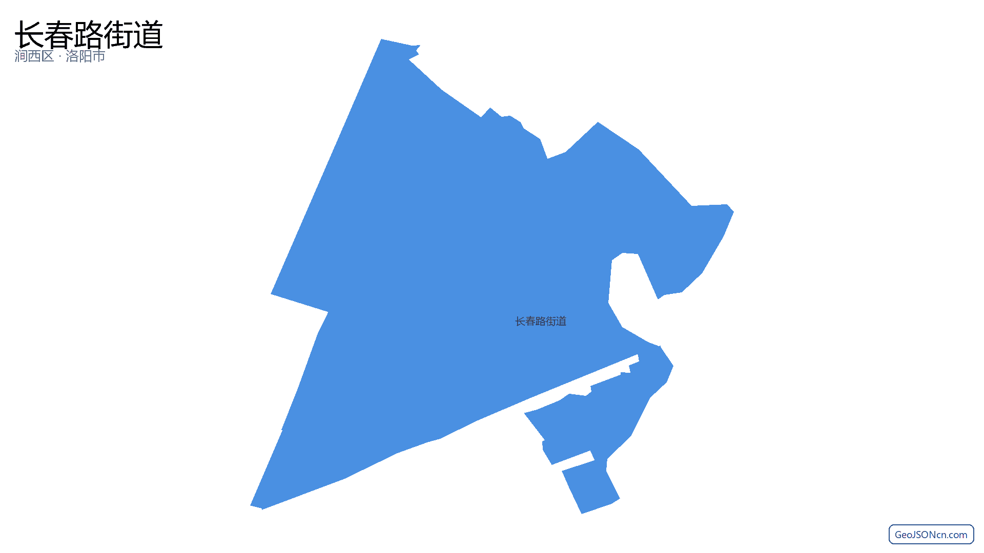 长春路街道行政区划边界地图（涧西区·洛阳市）,提供GeoJSON、SHP矢量边界数据下载及高清地图大图(PNG/JPG) - GeoJSONcn.com