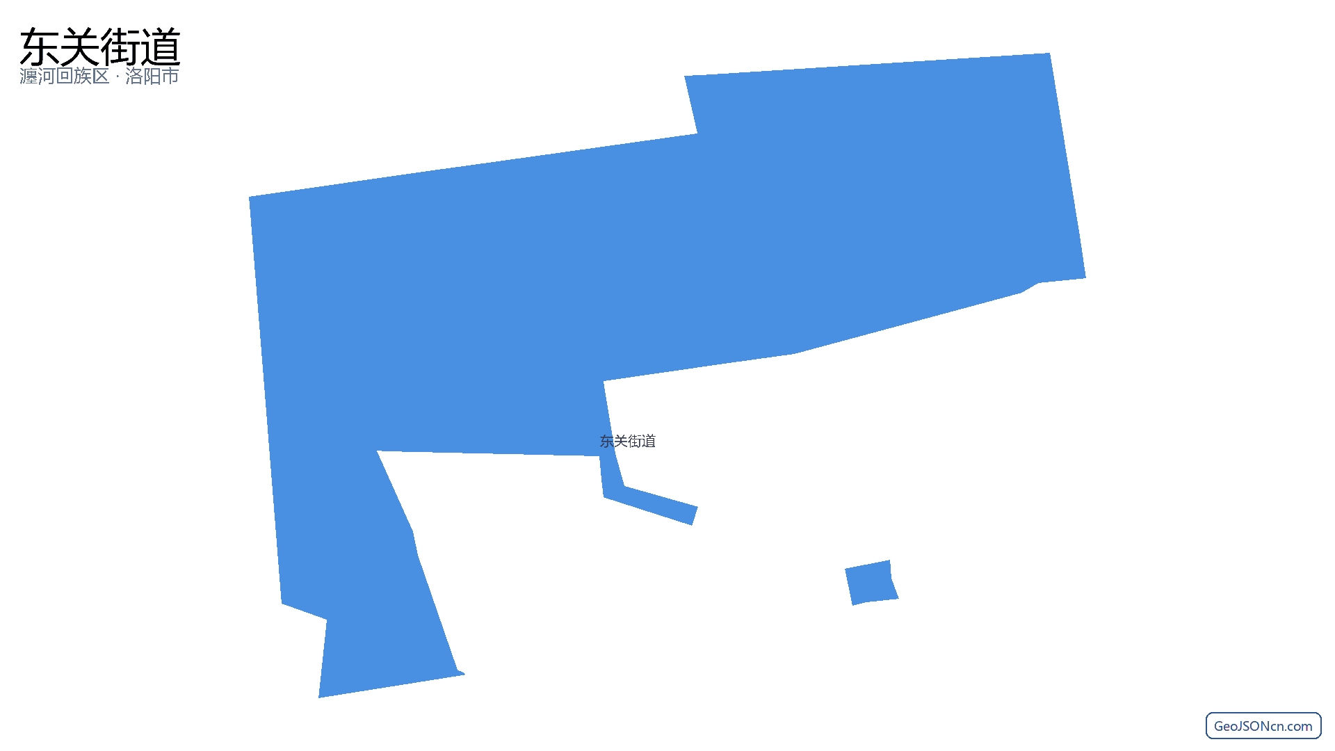 东关街道行政区划边界地图（瀍河回族区·洛阳市）,提供GeoJSON、SHP矢量边界数据下载及高清地图大图(PNG/JPG) - GeoJSONcn.com