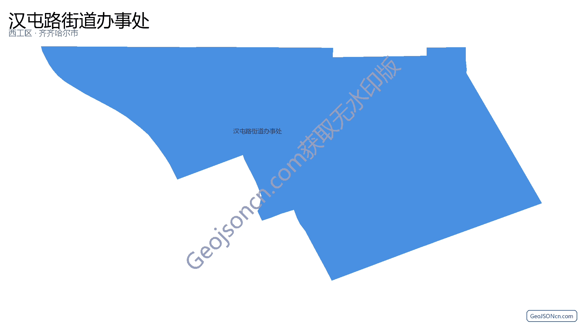 汉屯路街道办事处行政区划边界地图（西工区·洛阳市）,提供GeoJSON、SHP矢量边界数据下载及高清地图大图(PNG/JPG) - GeoJSONcn.com
