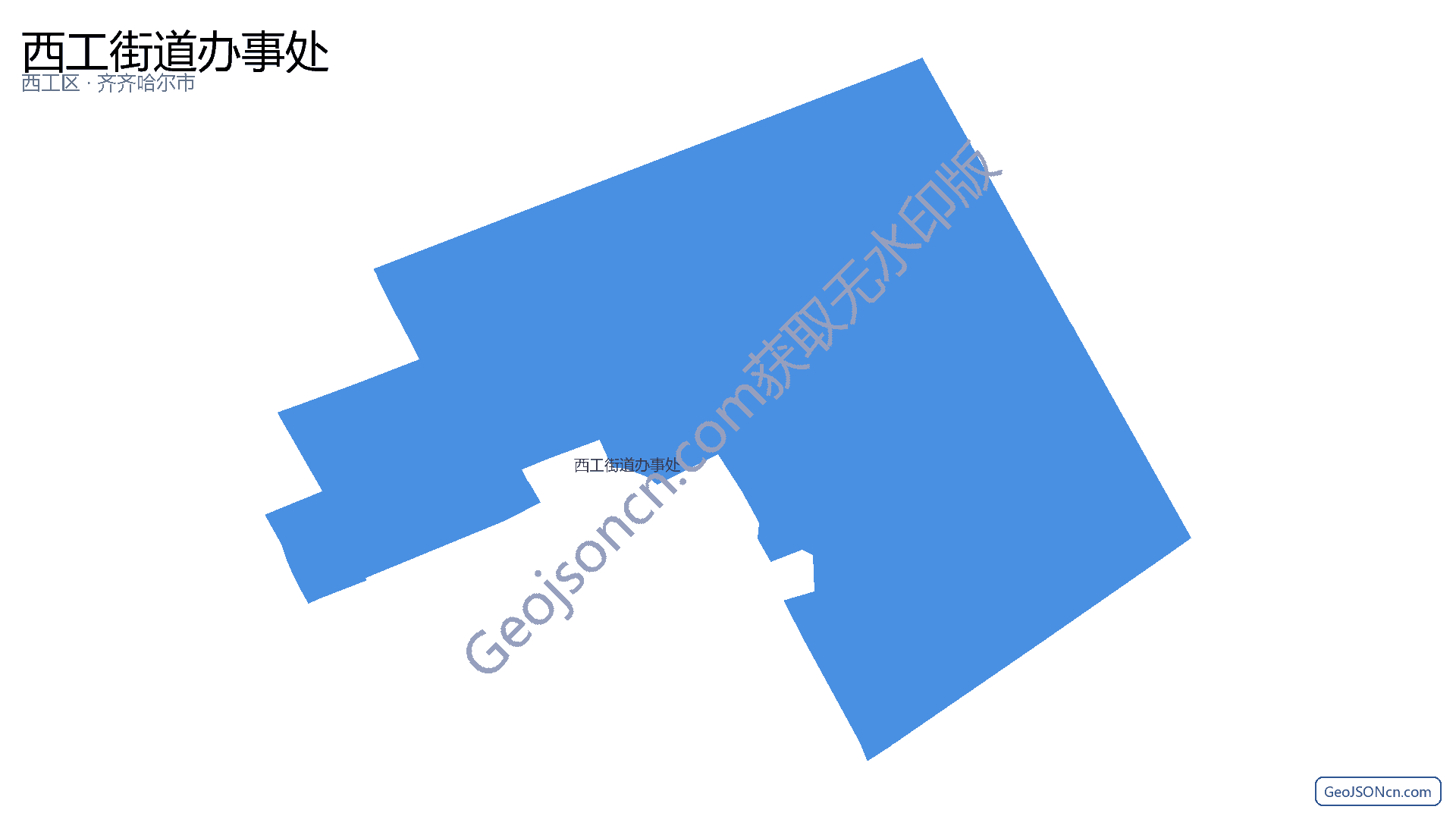 西工街道办事处行政区划边界地图（西工区·洛阳市）,提供GeoJSON、SHP矢量边界数据下载及高清地图大图(PNG/JPG) - GeoJSONcn.com