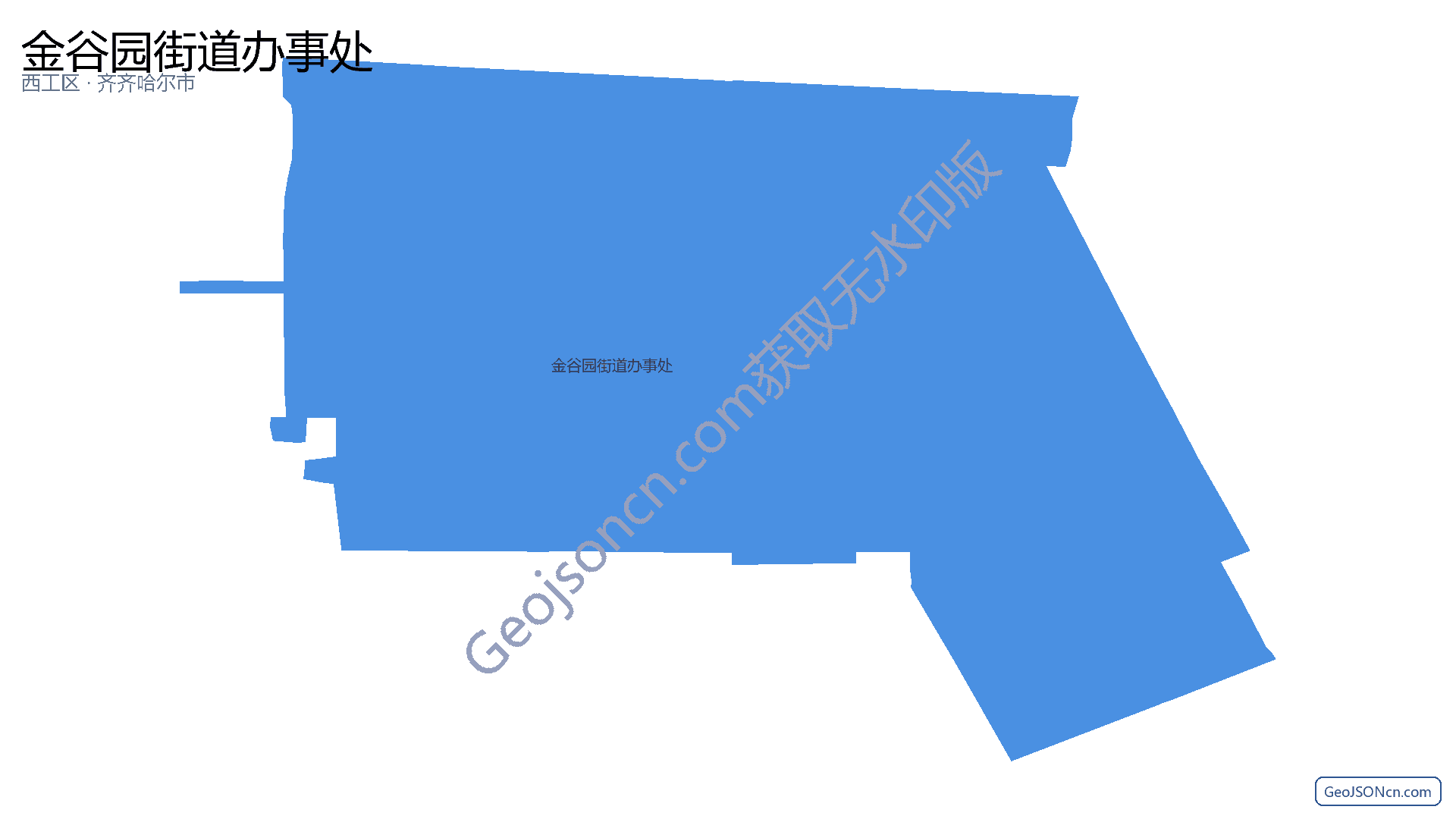 金谷园街道办事处行政区划边界地图（西工区·洛阳市）,提供GeoJSON、SHP矢量边界数据下载及高清地图大图(PNG/JPG) - GeoJSONcn.com