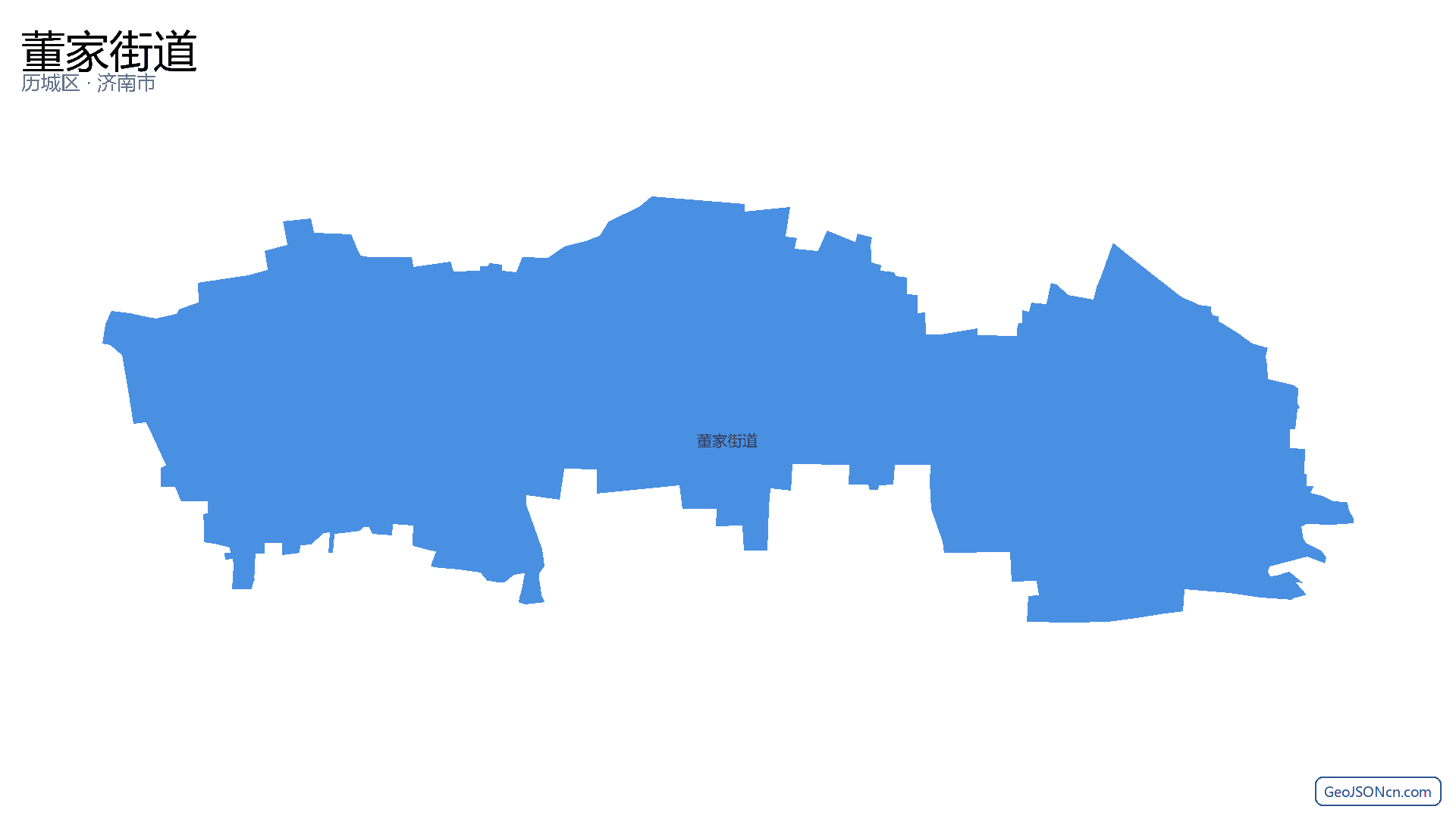 董家街道行政区划边界地图（历城区·济南市）,提供GeoJSON、SHP矢量边界数据下载及高清地图大图(PNG/JPG) - GeoJSONcn.com