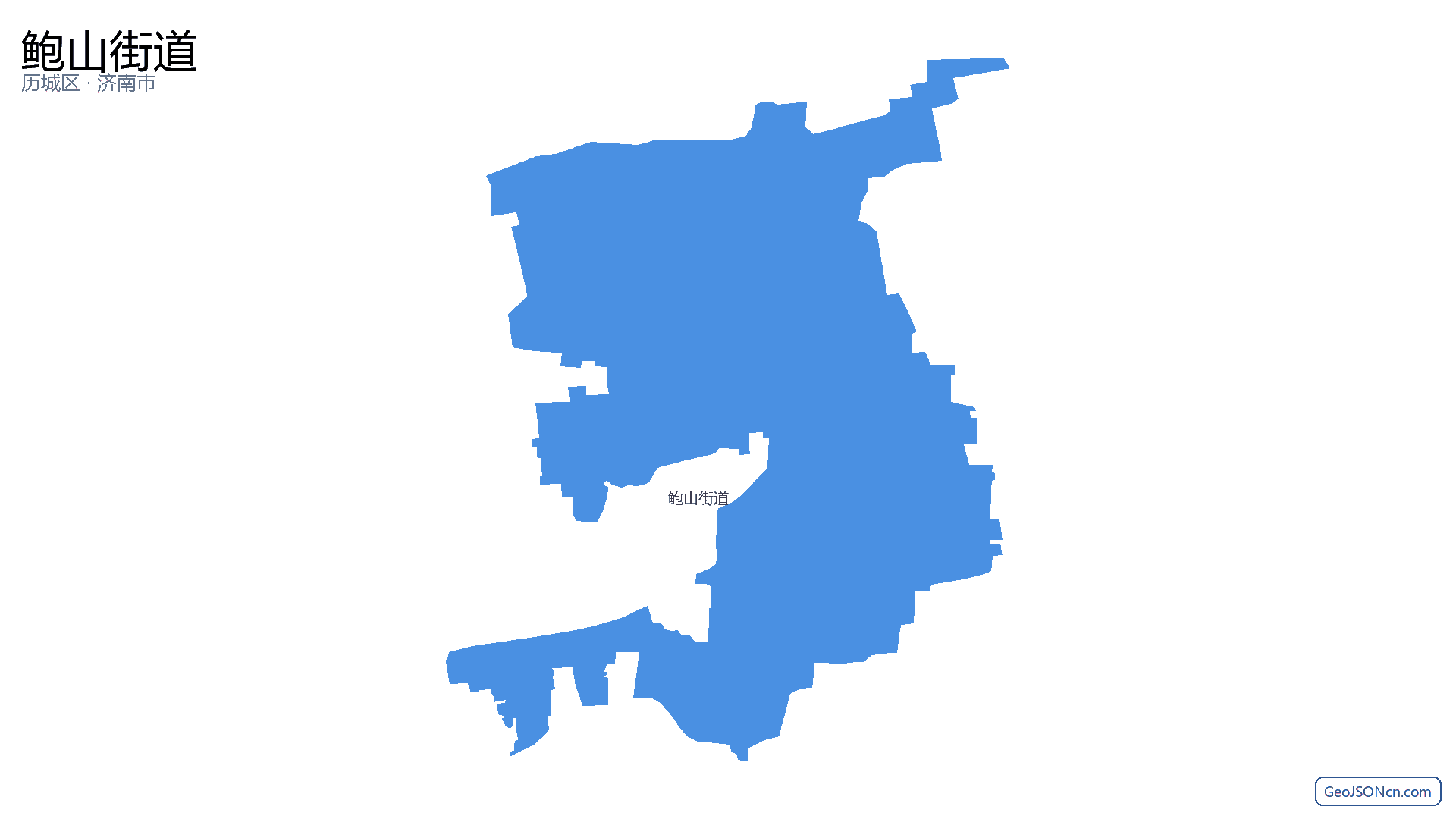 鲍山街道行政区划边界地图(历城区·济南市),提供GeoJSON、SHP矢量边界数据下载及高清地图大图(PNG/JPG) - GeoJSONcn.com