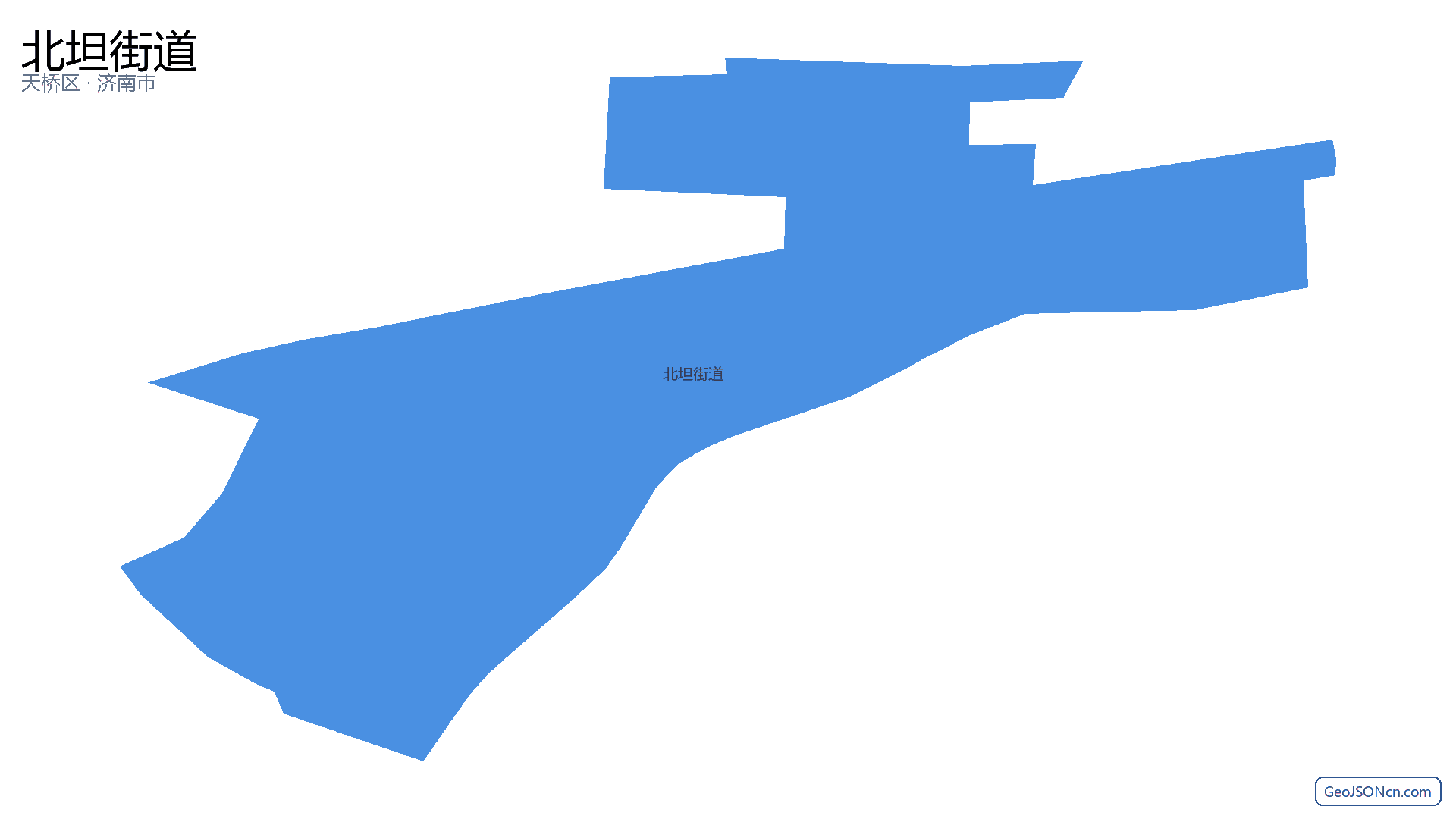 北坦街道行政区划边界地图（天桥区·济南市）,提供GeoJSON、SHP矢量边界数据下载及高清地图大图(PNG/JPG) - GeoJSONcn.com