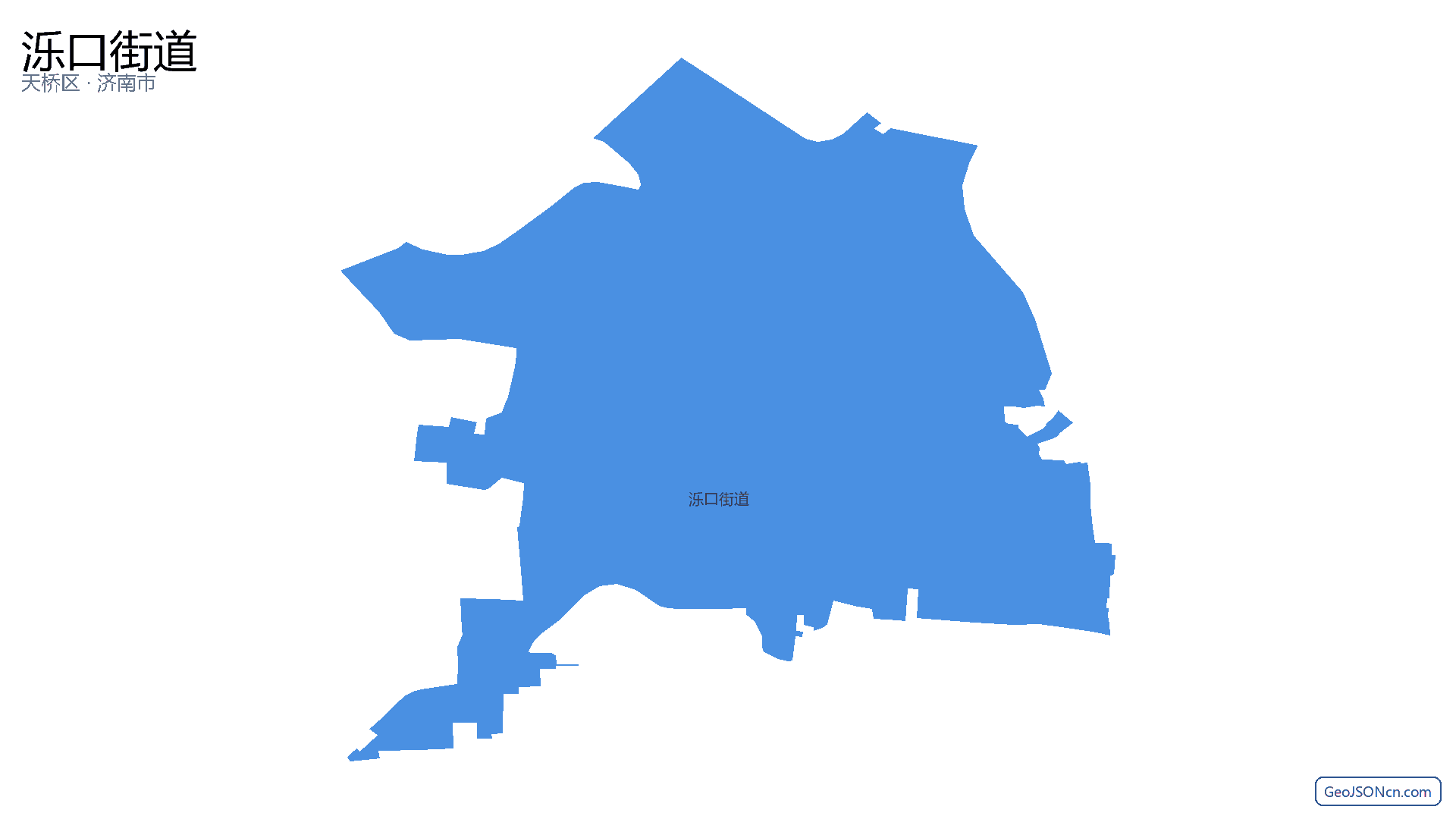 泺口街道行政区划边界地图（天桥区·济南市）,提供GeoJSON、SHP矢量边界数据下载及高清地图大图(PNG/JPG) - GeoJSONcn.com