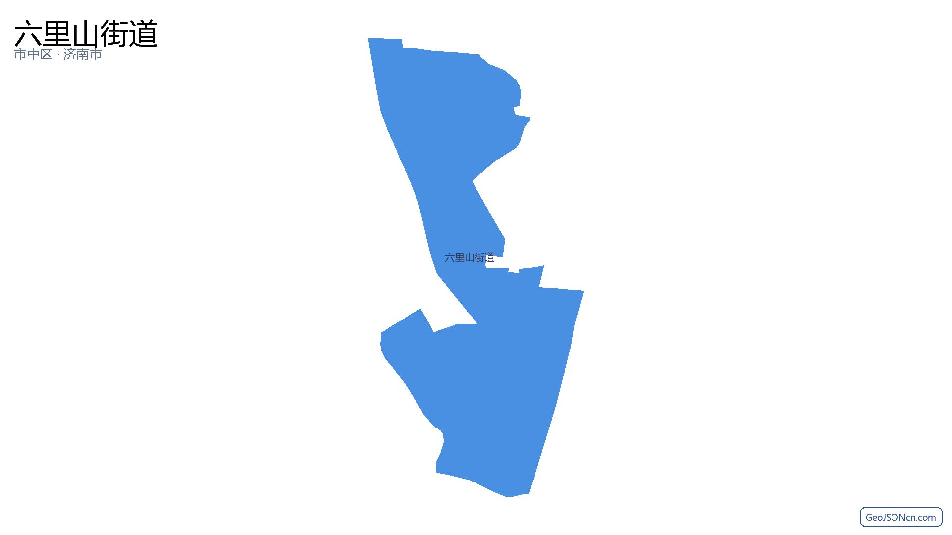 六里山街道行政区划边界地图(市中区·济南市),提供GeoJSON、SHP矢量边界数据下载及高清地图大图(PNG/JPG) - GeoJSONcn.com