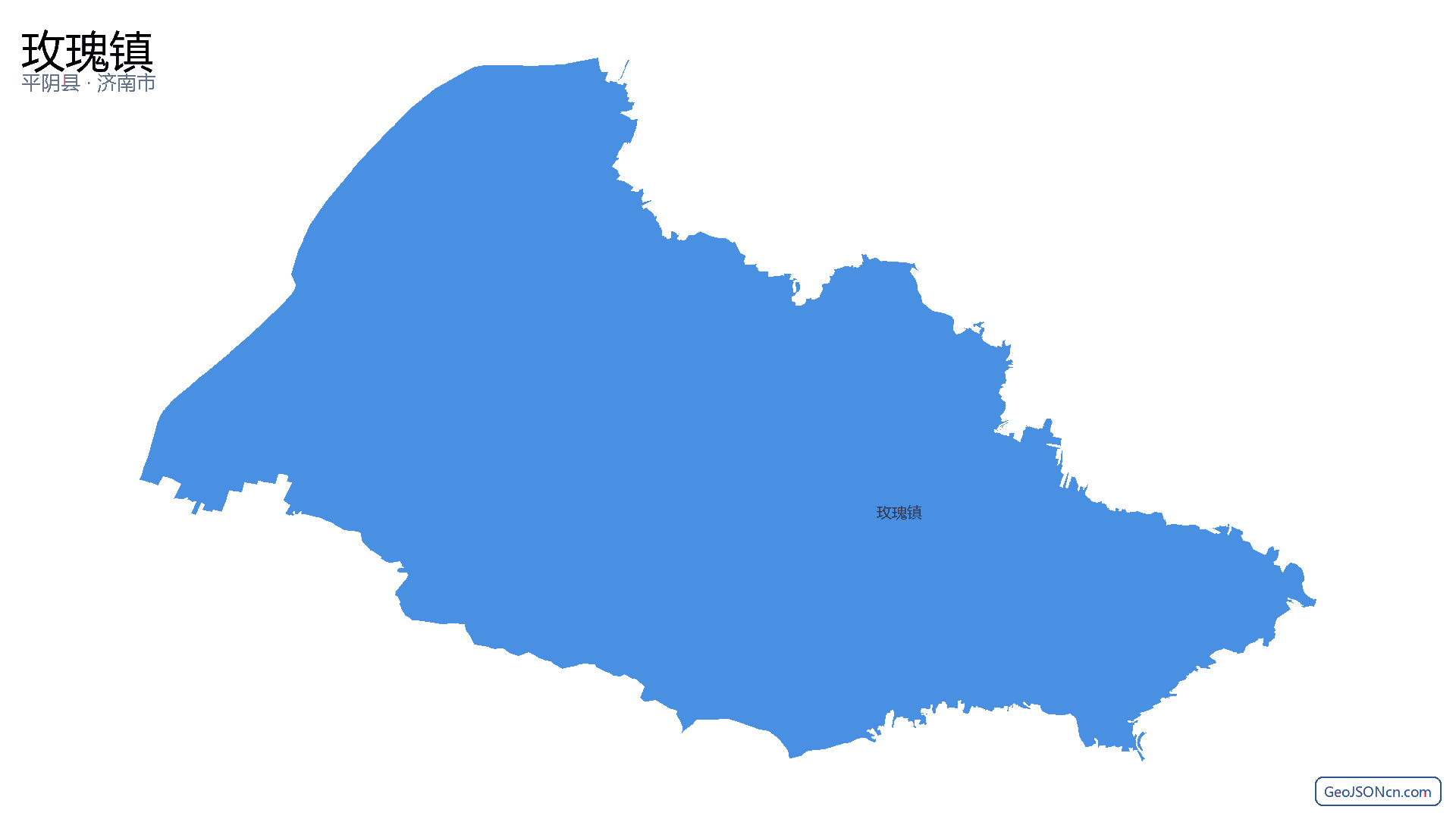 玫瑰镇行政区划边界地图（平阴县·济南市）,提供GeoJSON、SHP矢量边界数据下载及高清地图大图(PNG/JPG) - GeoJSONcn.com
