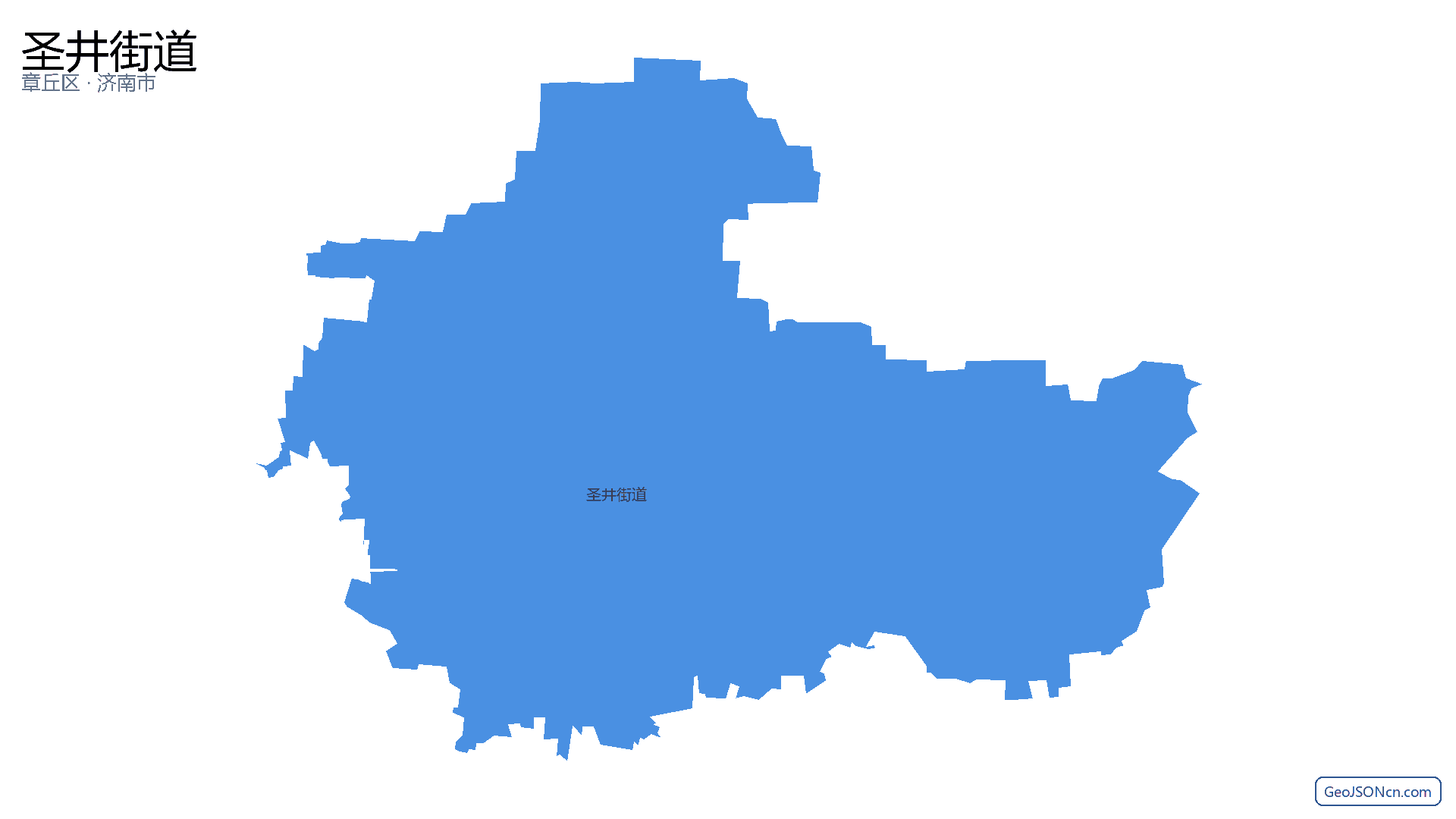 圣井街道行政区划边界地图(章丘区·济南市),提供GeoJSON、SHP矢量边界数据下载及高清地图大图(PNG/JPG) - GeoJSONcn.com