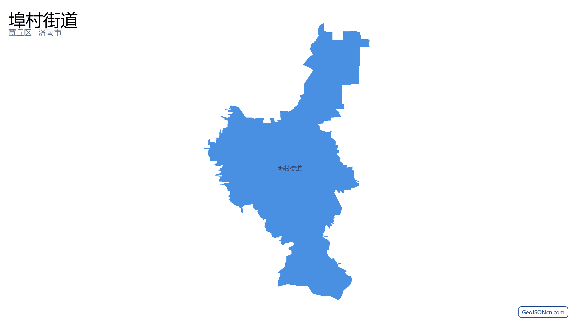 埠村街道行政区划边界地图（章丘区·济南市）,提供GeoJSON、SHP矢量边界数据下载及高清地图大图(PNG/JPG) - GeoJSONcn.com