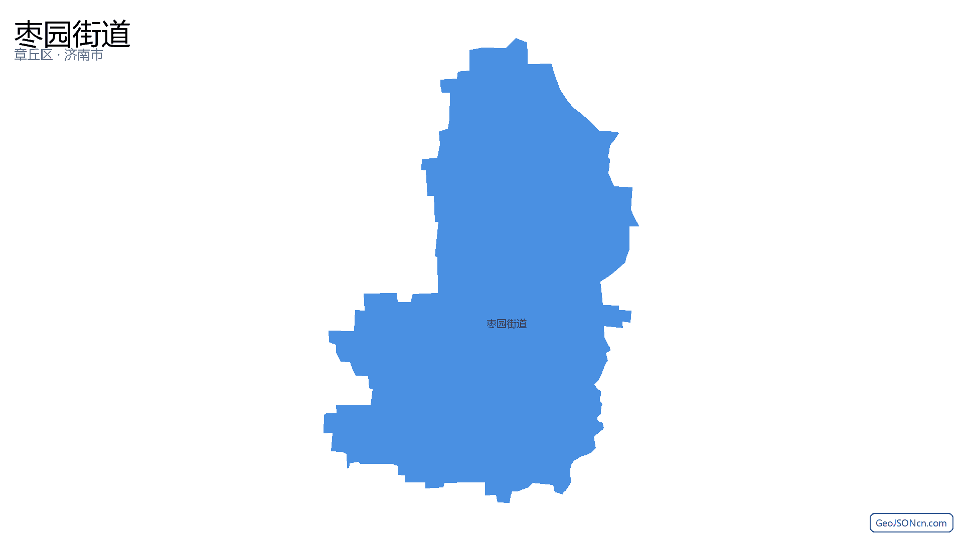 枣园街道行政区划边界地图(章丘区·济南市),提供GeoJSON、SHP矢量边界数据下载及高清地图大图(PNG/JPG) - GeoJSONcn.com