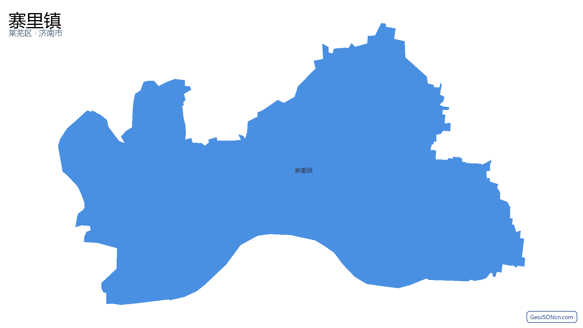 寨里镇行政区划边界地图(莱芜区·济南市),提供GeoJSON、SHP矢量边界数据下载及高清地图大图(PNG/JPG) - GeoJSONcn.com