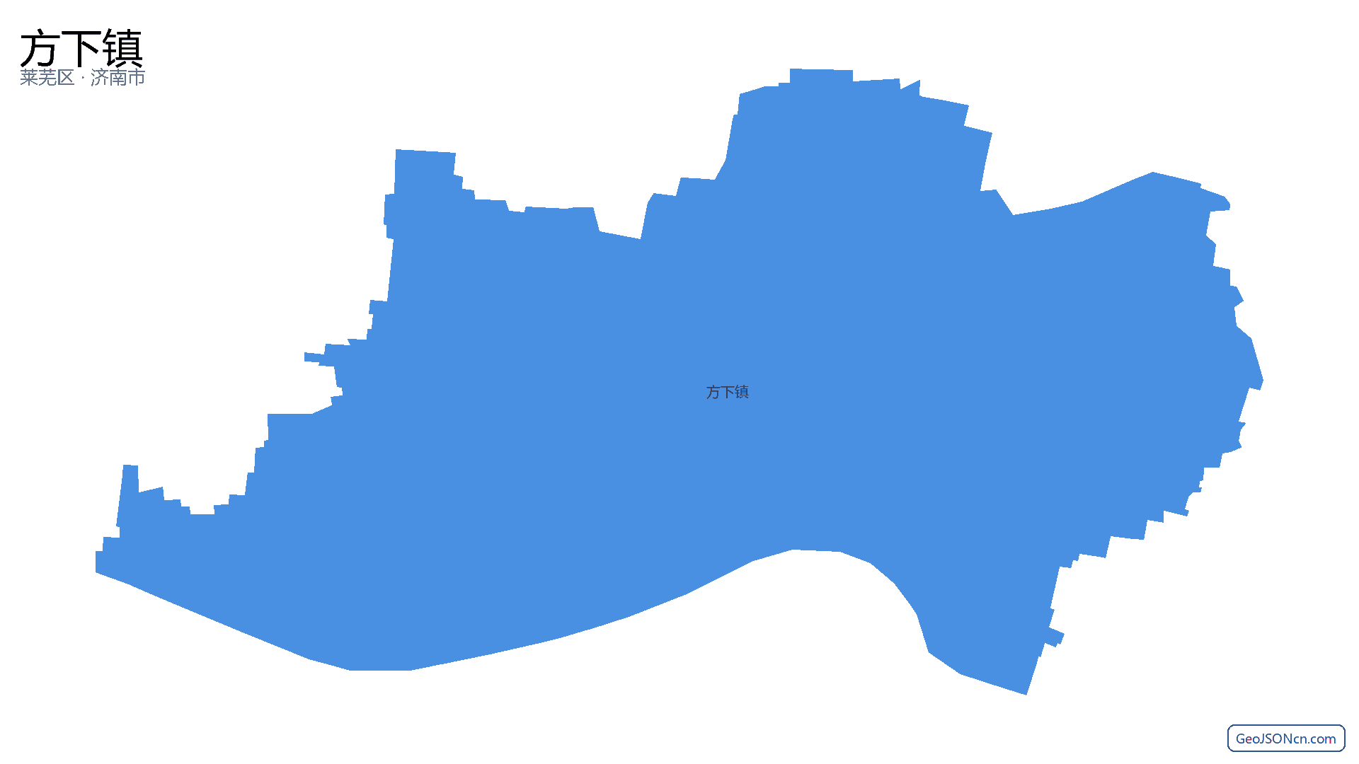 方下镇行政区划边界地图（莱芜区·济南市）,提供GeoJSON、SHP矢量边界数据下载及高清地图大图(PNG/JPG) - GeoJSONcn.com