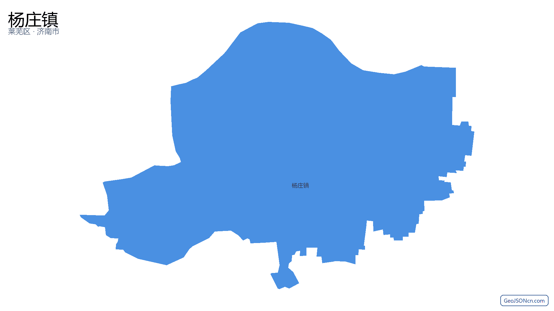 杨庄镇行政区划边界地图（莱芜区·济南市）,提供GeoJSON、SHP矢量边界数据下载及高清地图大图(PNG/JPG) - GeoJSONcn.com