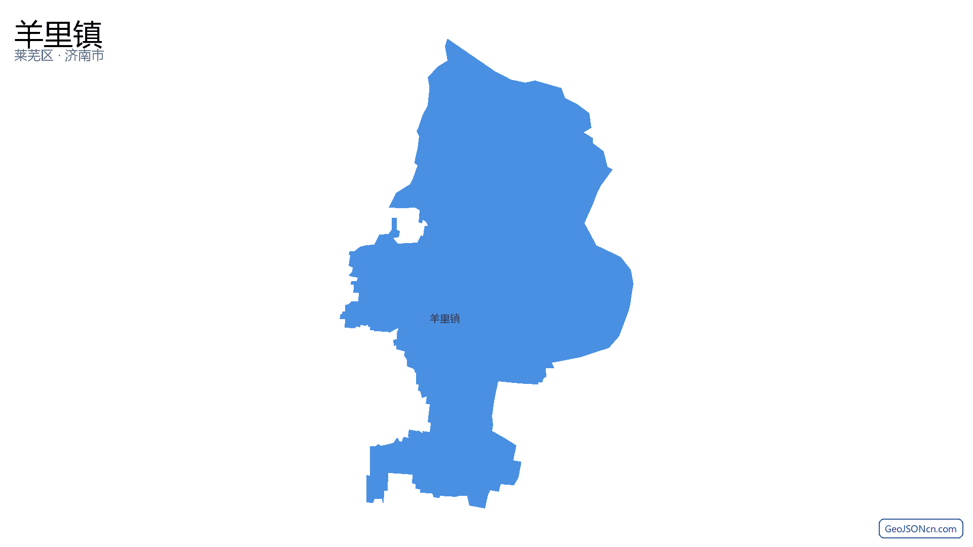 羊里镇行政区划边界地图(莱芜区·济南市),提供GeoJSON、SHP矢量边界数据下载及高清地图大图(PNG/JPG) - GeoJSONcn.com