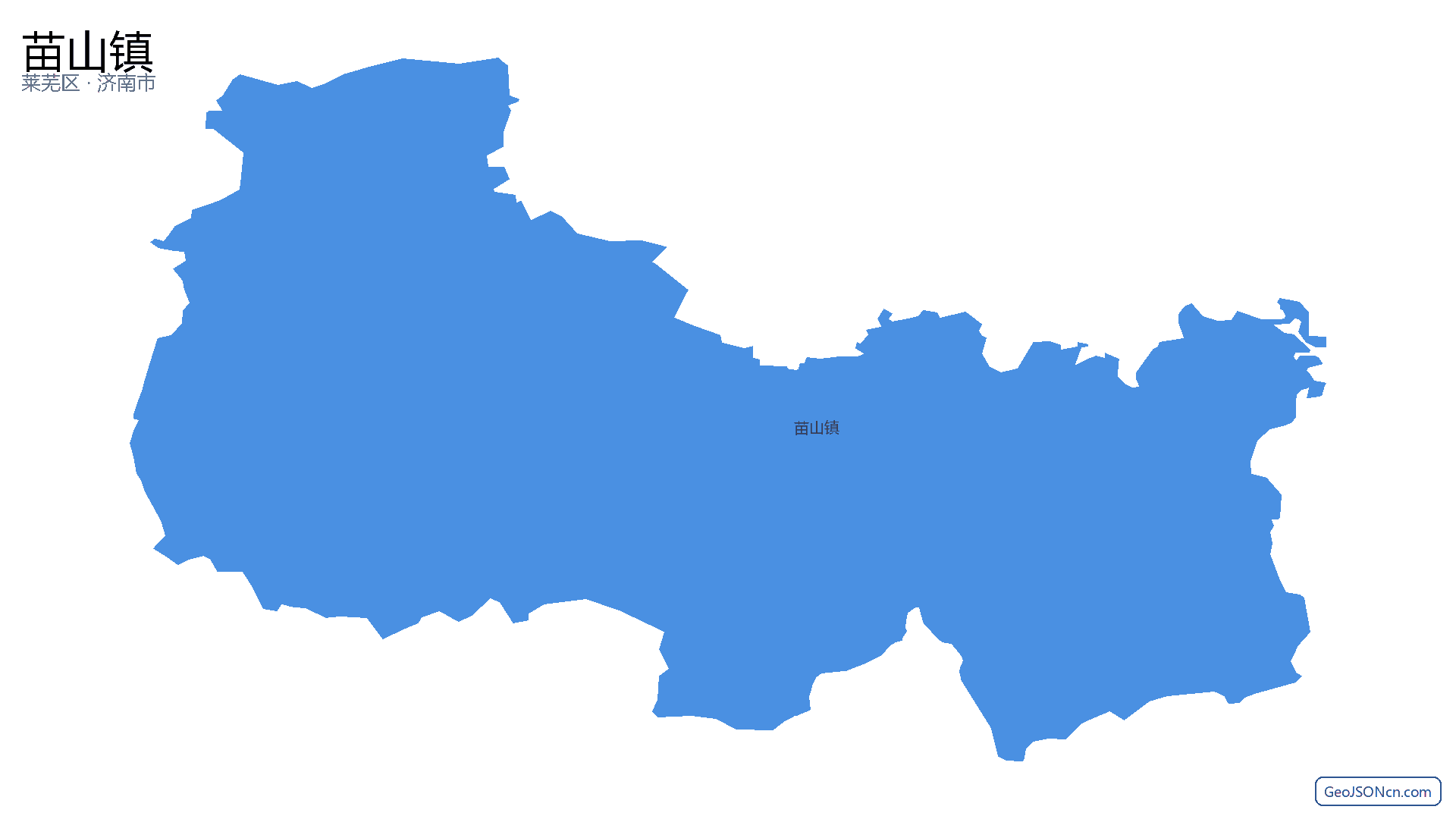 苗山镇行政区划边界地图(莱芜区·济南市),提供GeoJSON、SHP矢量边界数据下载及高清地图大图(PNG/JPG) - GeoJSONcn.com