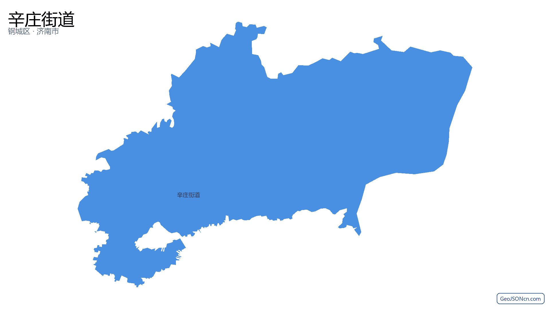 辛庄街道行政区划边界地图(钢城区·济南市),提供GeoJSON、SHP矢量边界数据下载及高清地图大图(PNG/JPG) - GeoJSONcn.com