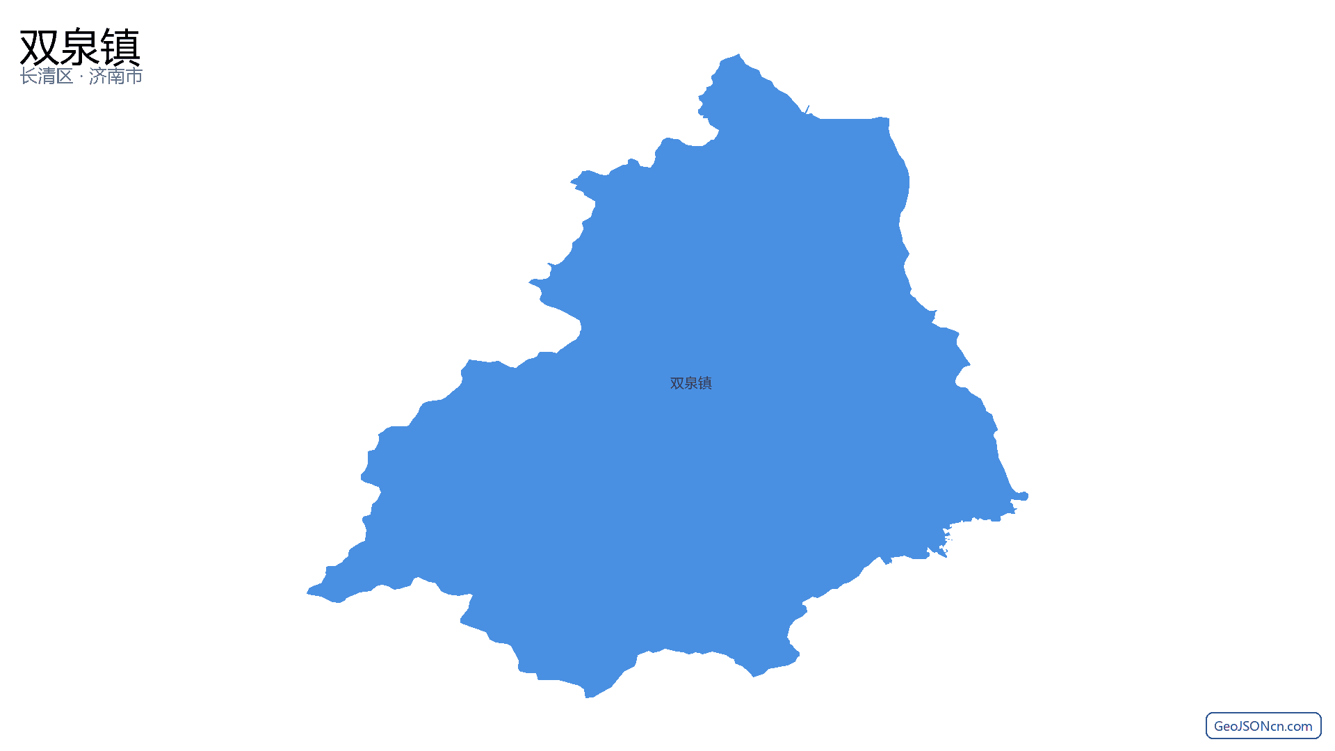 双泉镇行政区划边界地图(长清区·济南市),提供GeoJSON、SHP矢量边界数据下载及高清地图大图(PNG/JPG) - GeoJSONcn.com