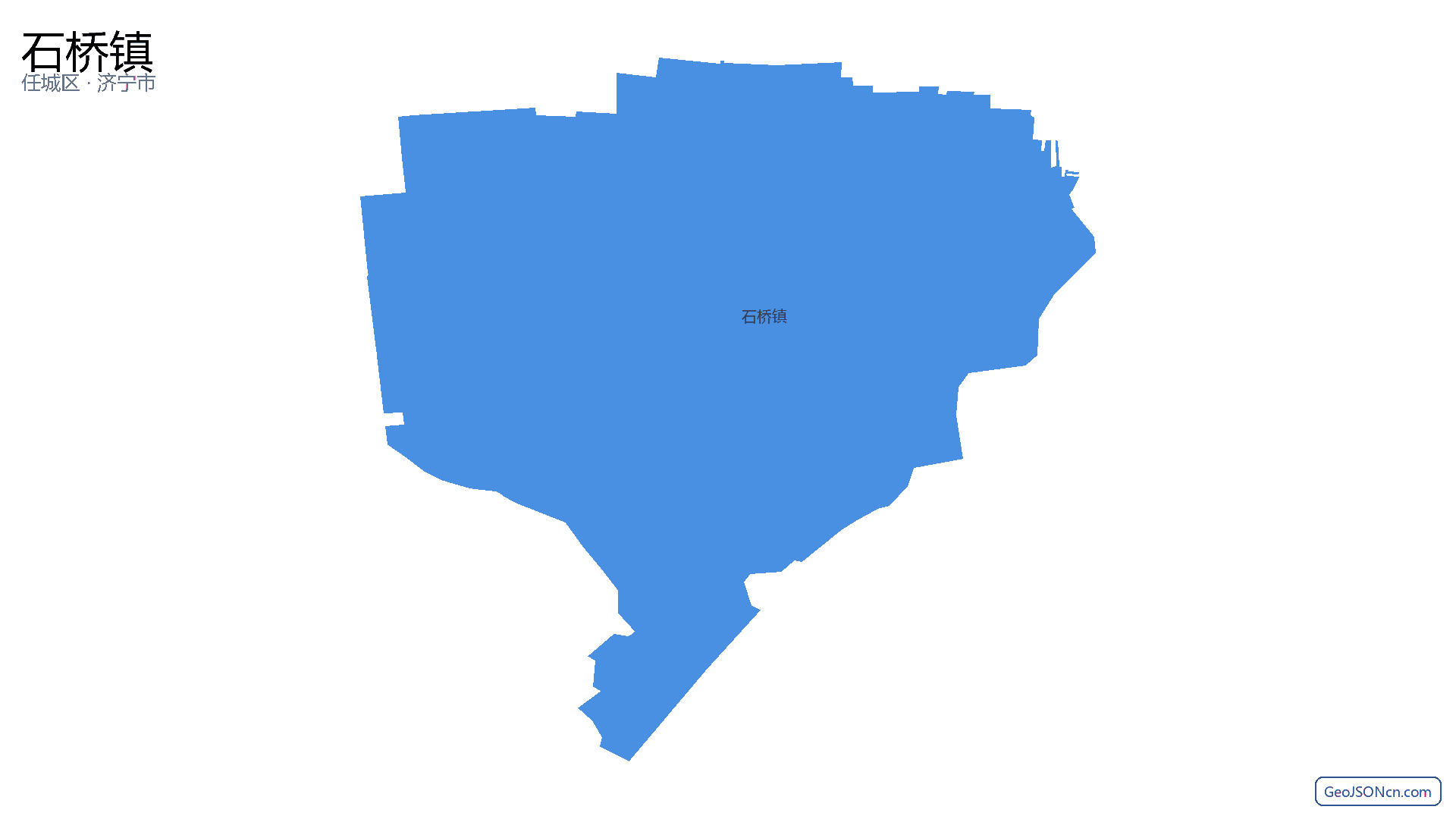 石桥镇行政区划边界地图（任城区·济宁市）,提供GeoJSON、SHP矢量边界数据下载及高清地图大图(PNG/JPG) - GeoJSONcn.com